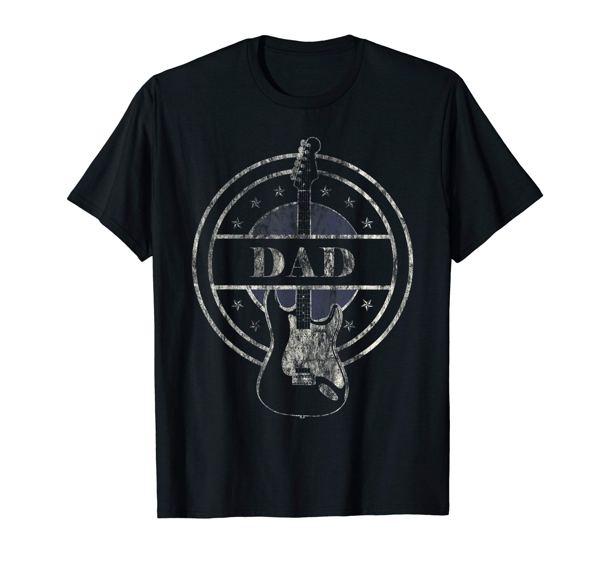 Dad Guitar Guitar Gift Fathers Rock T-Shirt - Custom Art Print Men Women - T-Shirt, Sweatshirt, Hoodie