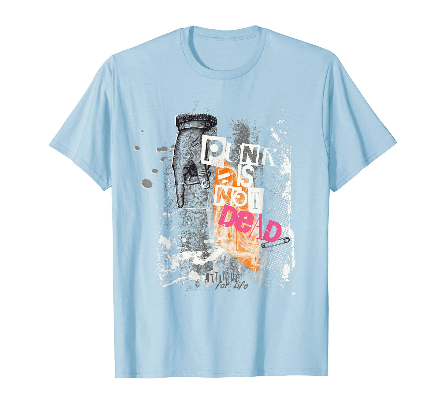 Punk Is Not Dead Rocker Band Emo T-Shirt - Fun Novelty Design for Adults - T-Shirt, Sweatshirt, Hoodie