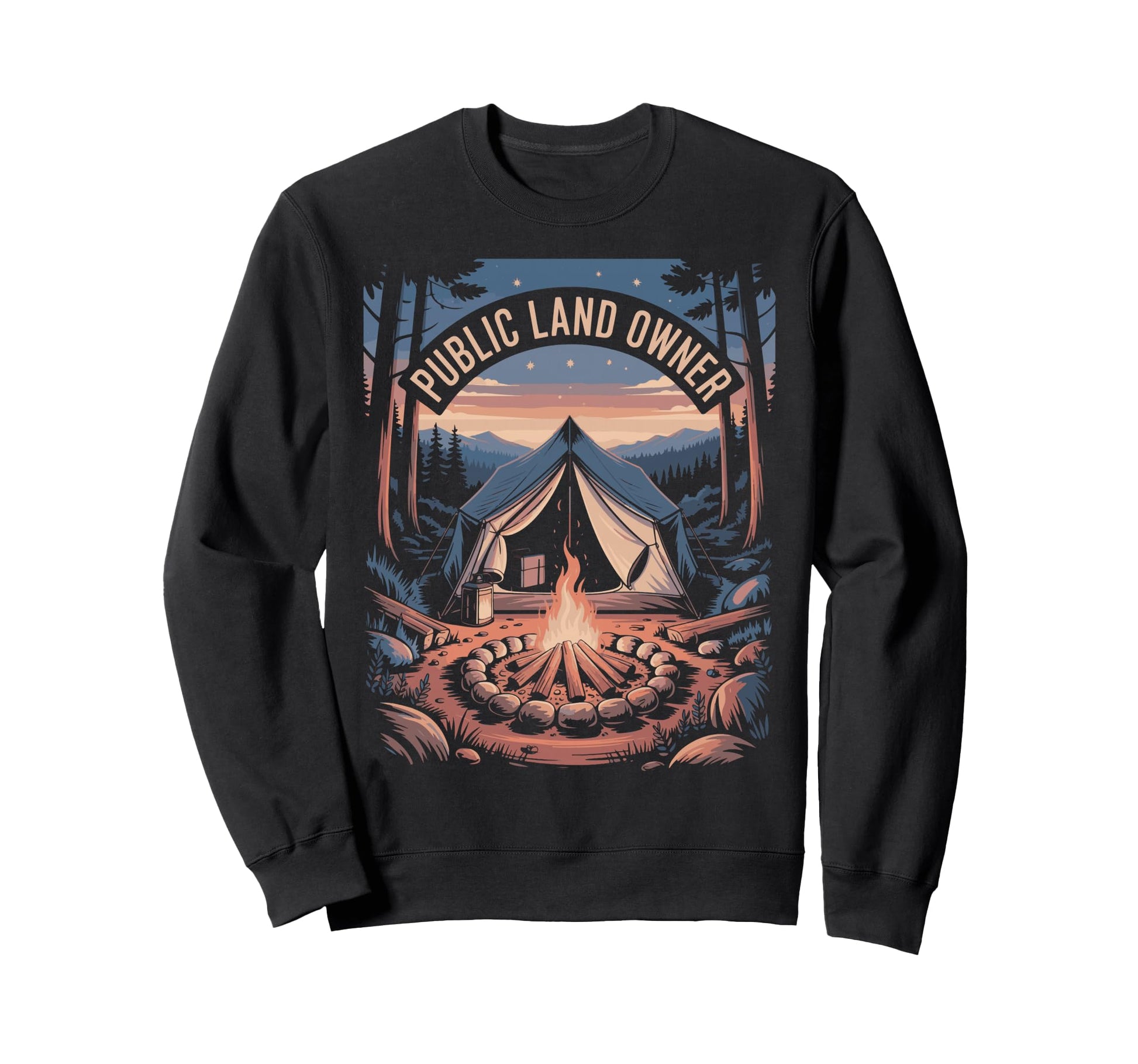 Public Land Owner Outdoor Camping Sweatshirt - Minimalist Print Unisex - T-Shirt, Sweatshirt, Hoodie