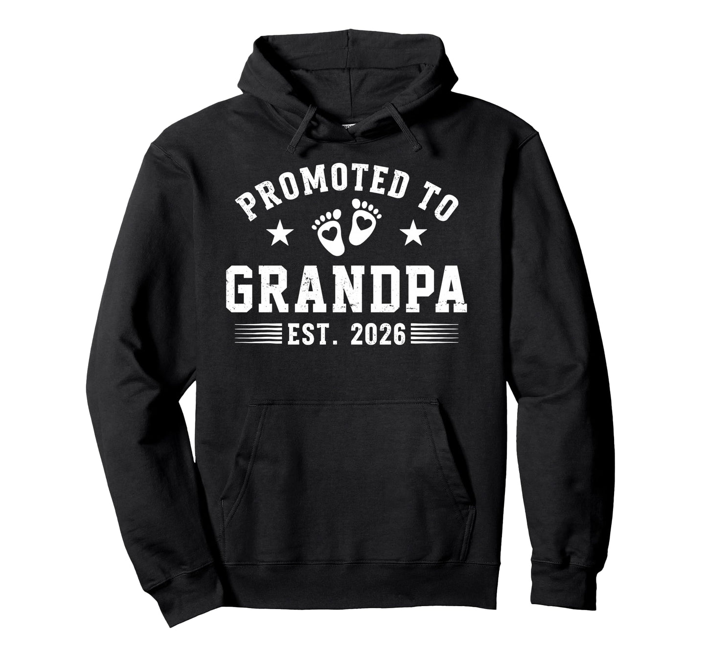 Promoted To Grandpa Est 2026 Announcement Hoodie - Trendy Graphic Men Women - T-Shirt, Sweatshirt, Hoodie