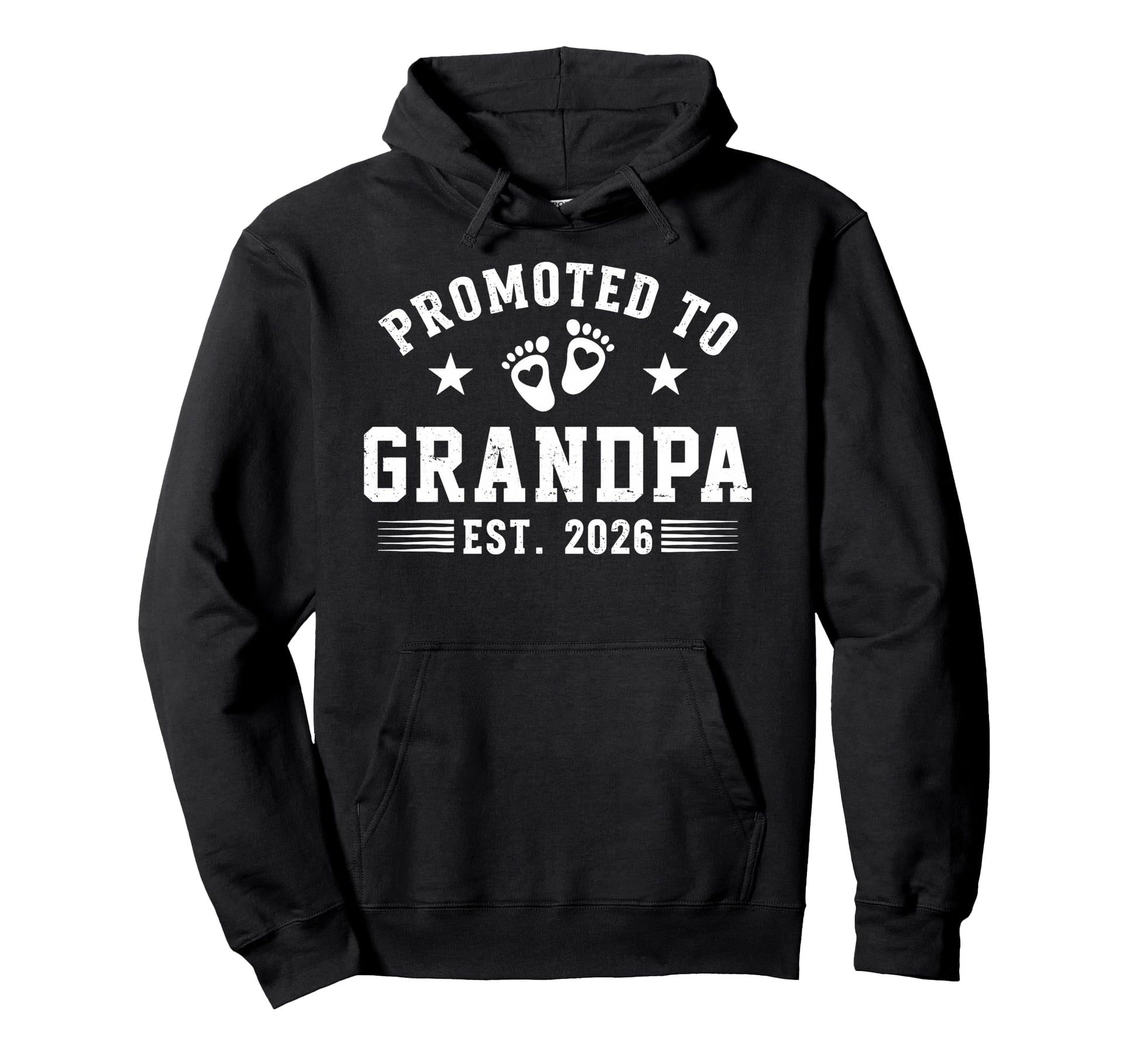 Promoted To Grandpa Est 2026 Announcement Hoodie - Trendy Graphic Men Women - T-Shirt, Sweatshirt, Hoodie