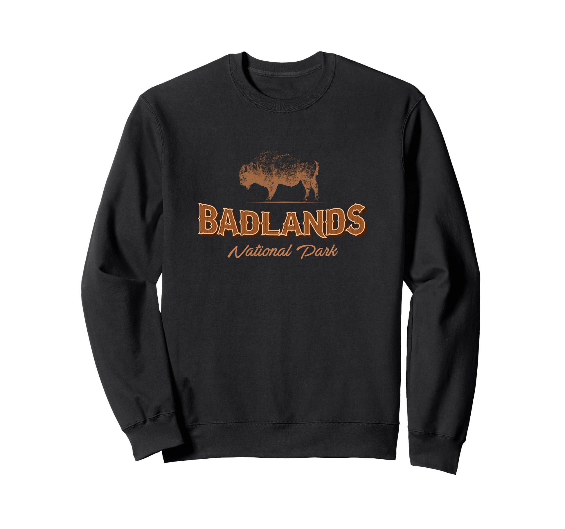 Badlands National Park Bison Sweatshirt - Aesthetic Graphic for Adults - T-Shirt, Sweatshirt, Hoodie