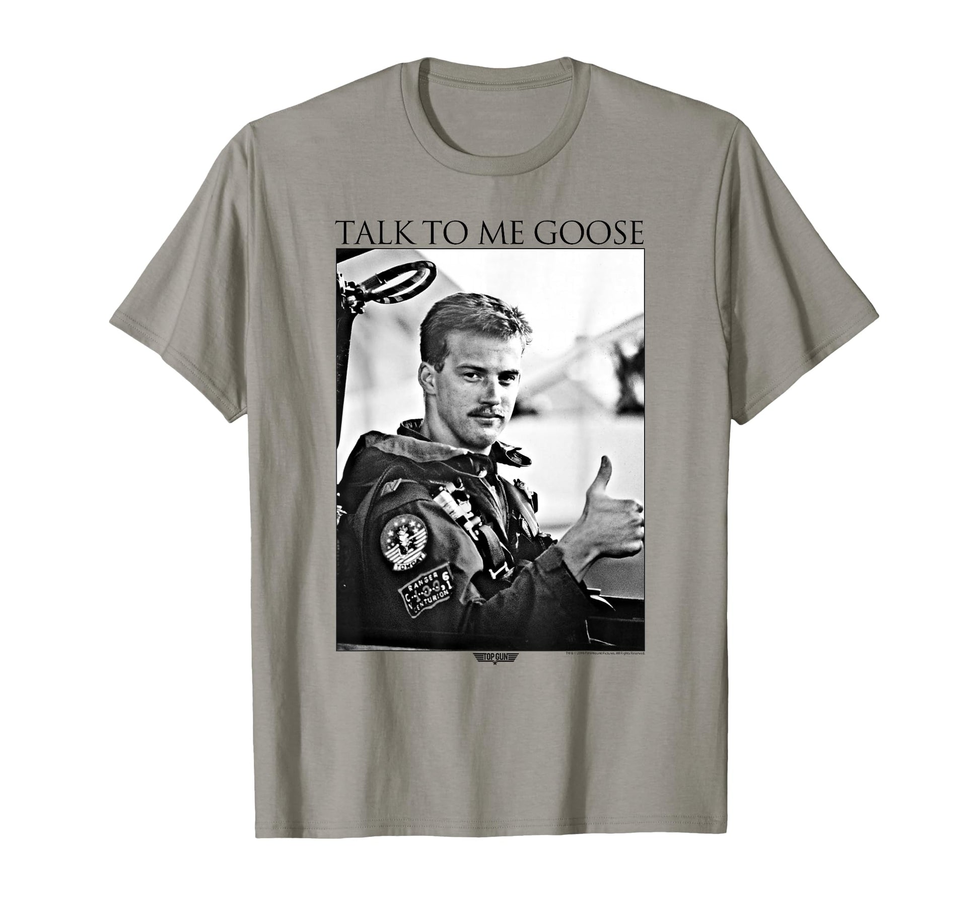 Gun Talk To Me Goose Black And White T-Shirt - Minimalist Print for Adults - T-Shirt, Sweatshirt, Hoodie