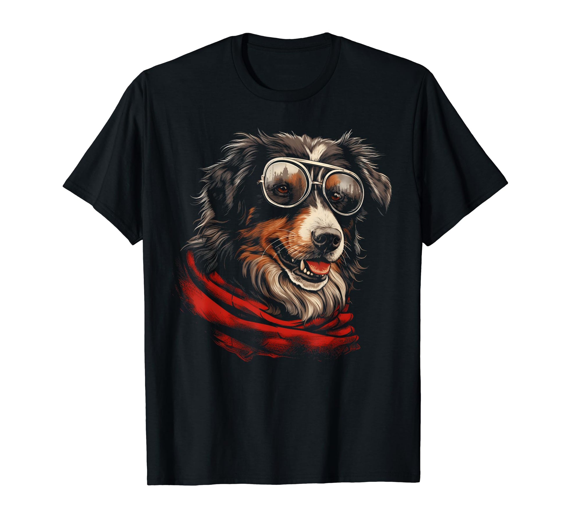 Motorcycle Dad Biker Dog Australian T-Shirt - Aesthetic Graphic for Adults - T-Shirt, Sweatshirt, Hoodie
