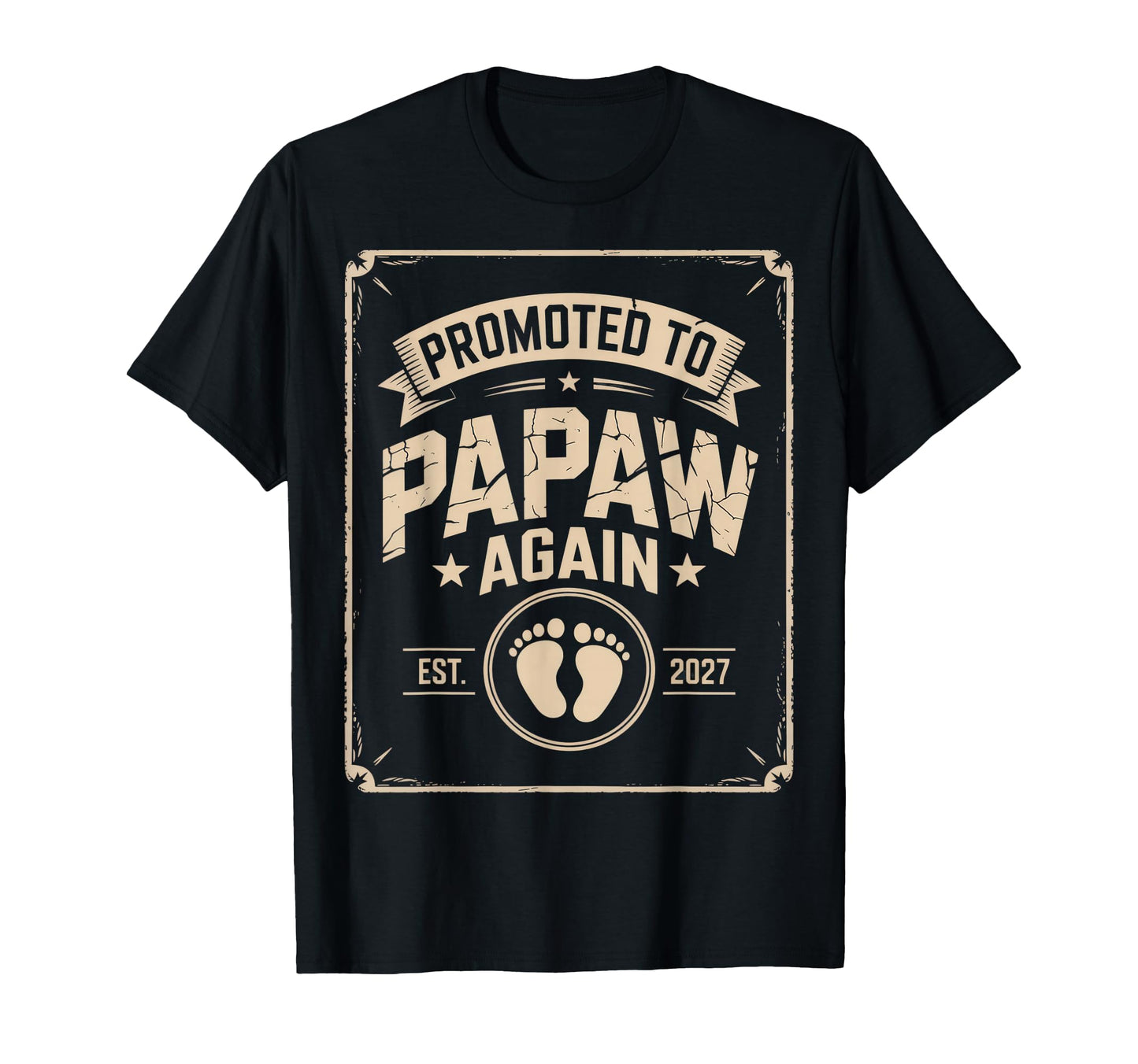 Promoted To Papaw Again Funny Grandpa T-Shirt - Trendy Graphic for Adults - T-Shirt, Sweatshirt, Hoodie