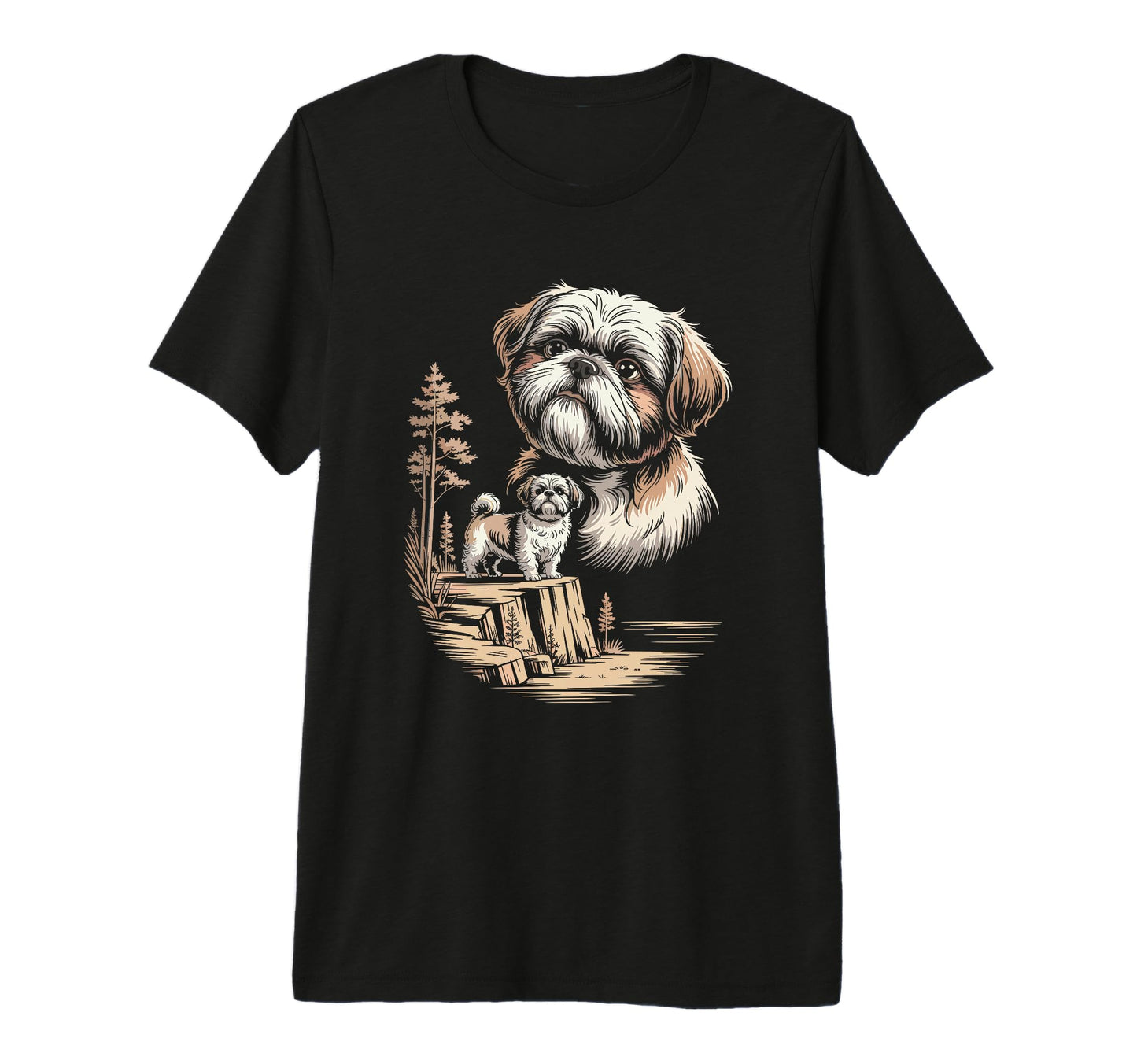 Mom Dad Shih Tzu Dog Owner Hiking T-Shirt - Aesthetic Graphic Men Women - T-Shirt, Sweatshirt, Hoodie
