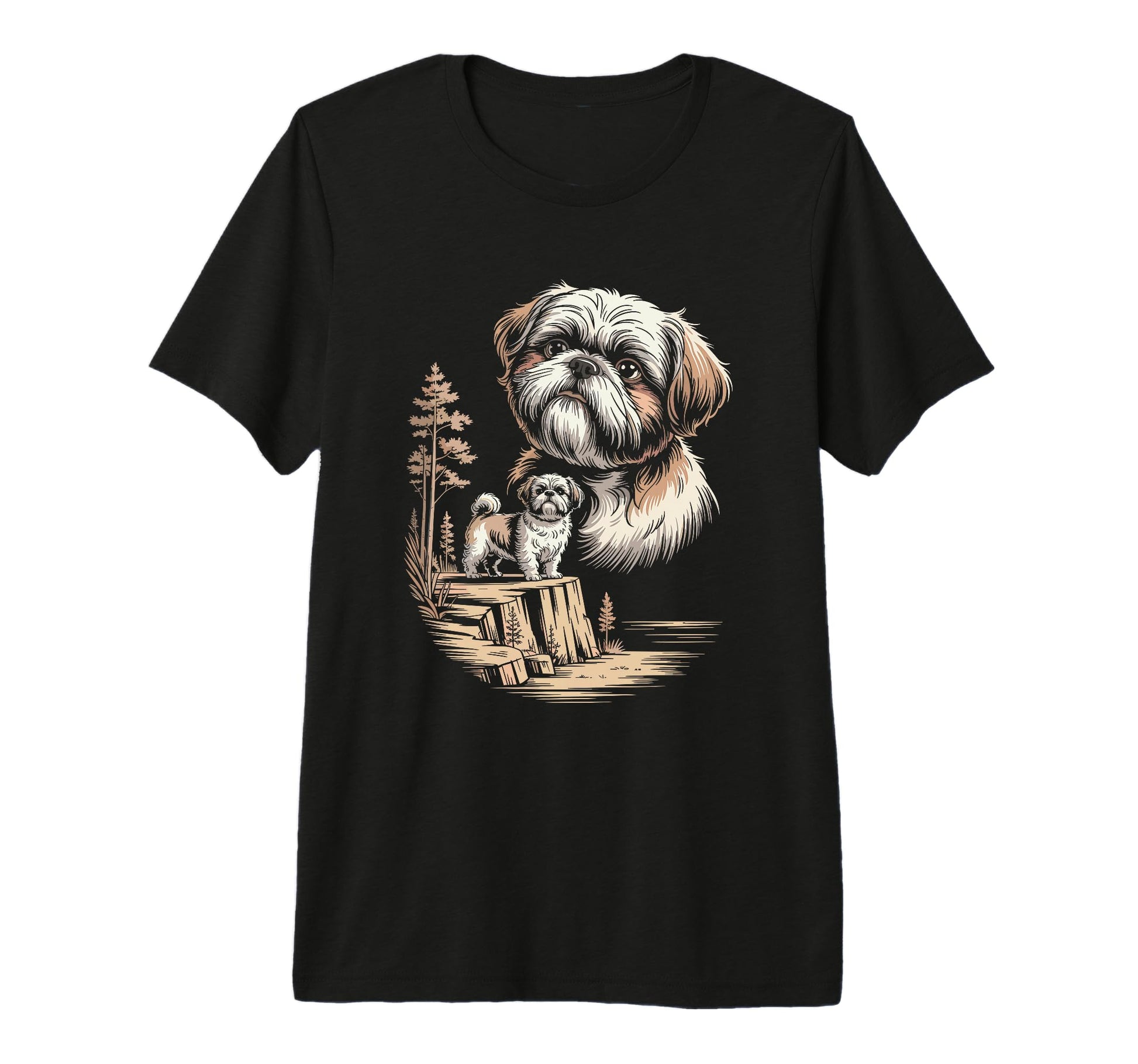 Mom Dad Shih Tzu Dog Owner Hiking T-Shirt - Aesthetic Graphic Men Women - T-Shirt, Sweatshirt, Hoodie