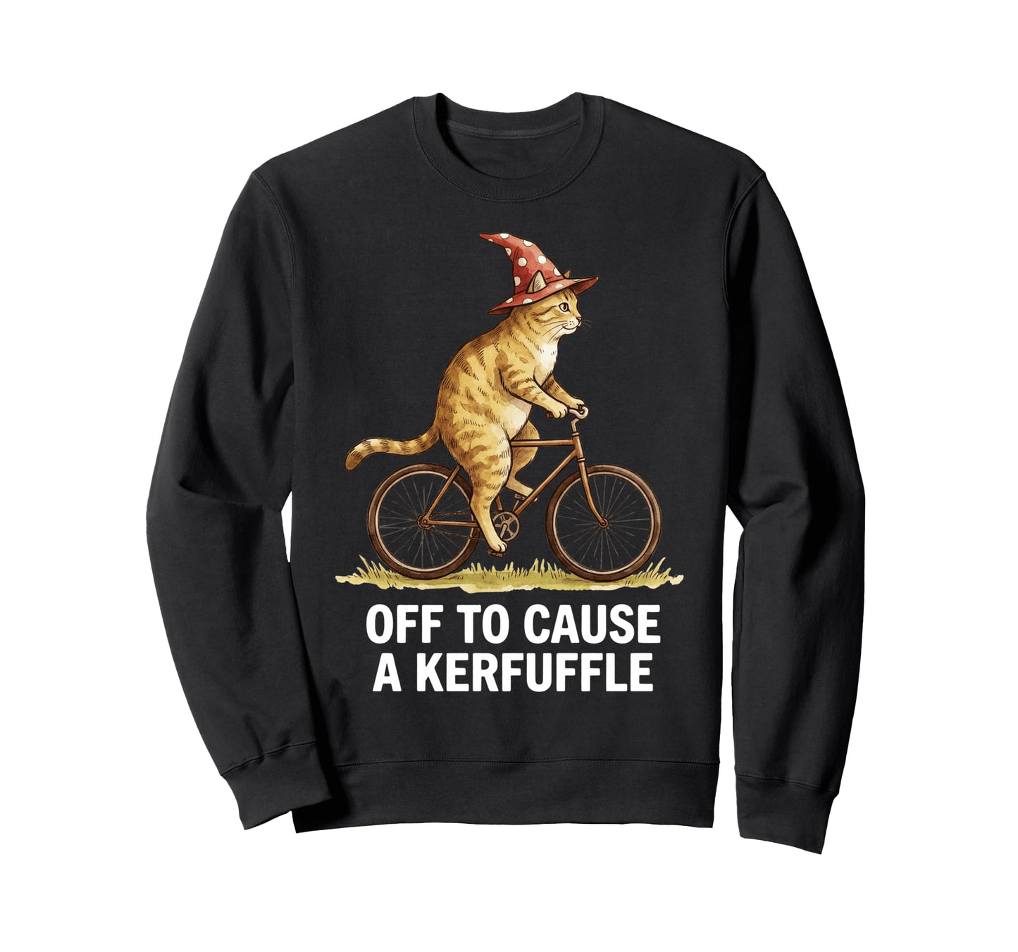 Off To Cause Kerfuffle Orange Cat Sweatshirt - Custom Art Print Men Women - T-Shirt, Sweatshirt, Hoodie
