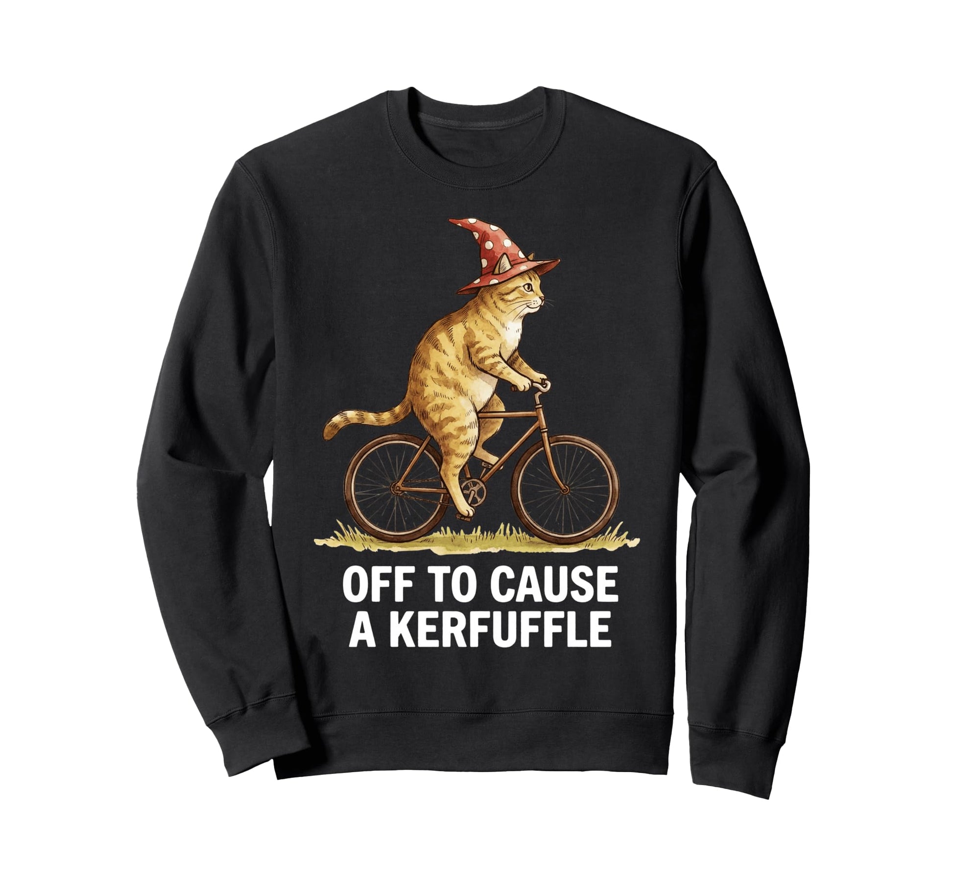 Off To Cause Kerfuffle Orange Cat Sweatshirt - Custom Art Print Men Women - T-Shirt, Sweatshirt, Hoodie