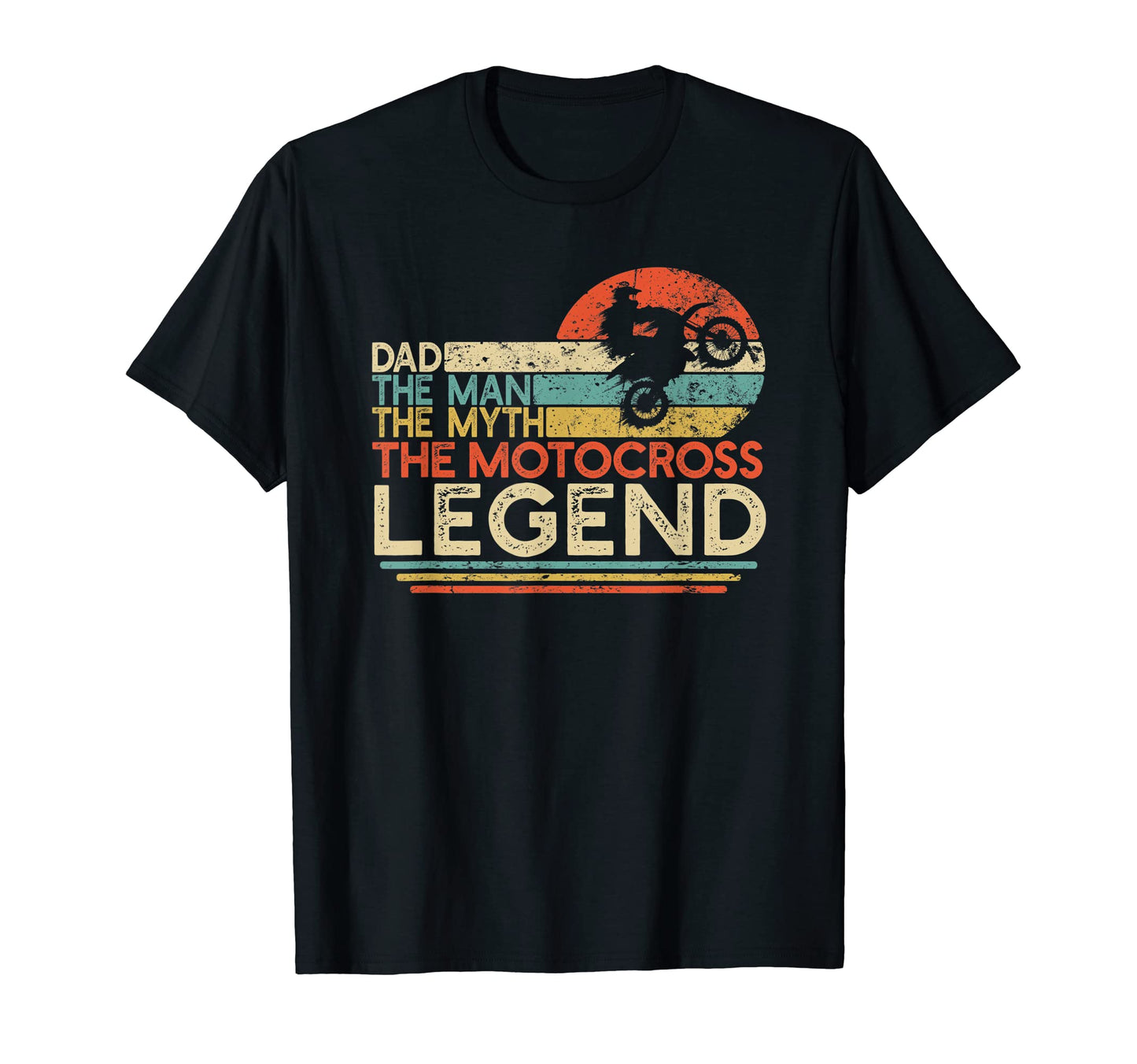 Mens Motocross Dad Myth Legend Moto T-Shirt - Aesthetic Graphic for Adults - T-Shirt, Sweatshirt, Hoodie