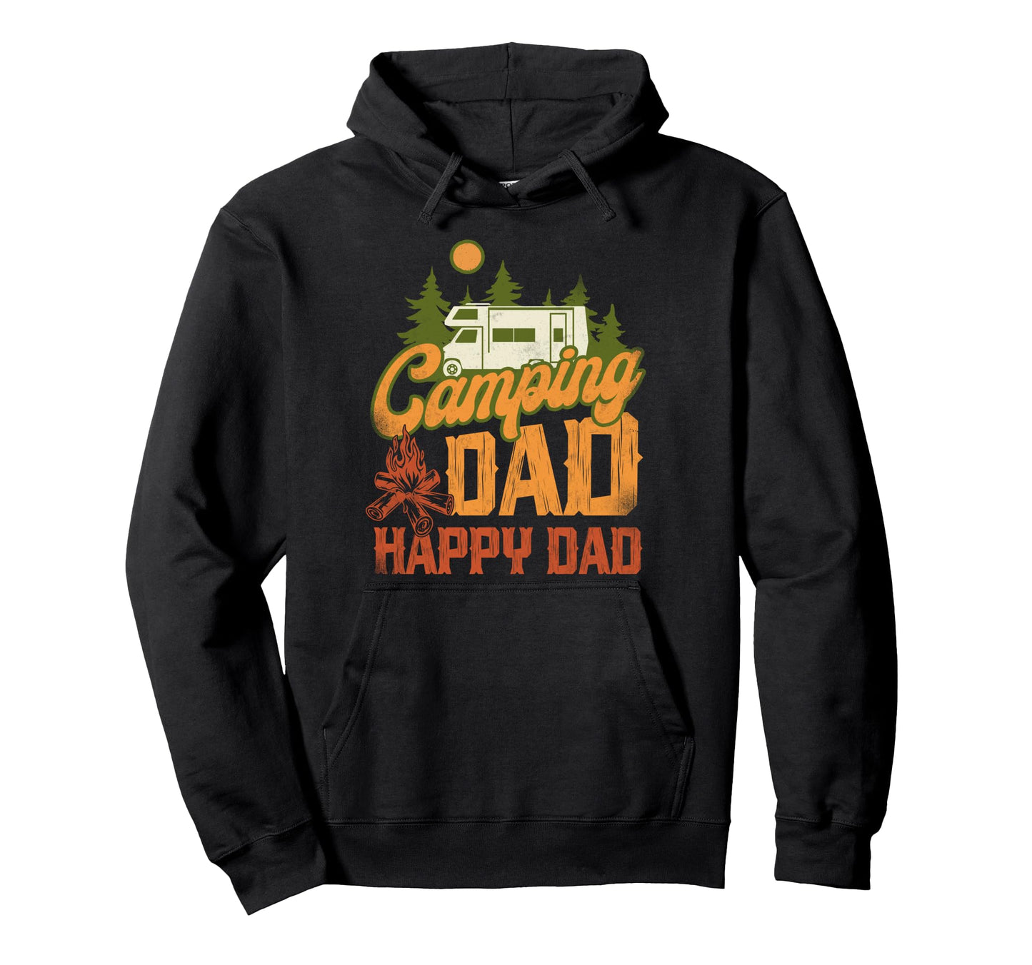 Camping Dad Happy Dad Motorhome Hoodie - Novelty Apparel Men Women - T-Shirt, Sweatshirt, Hoodie