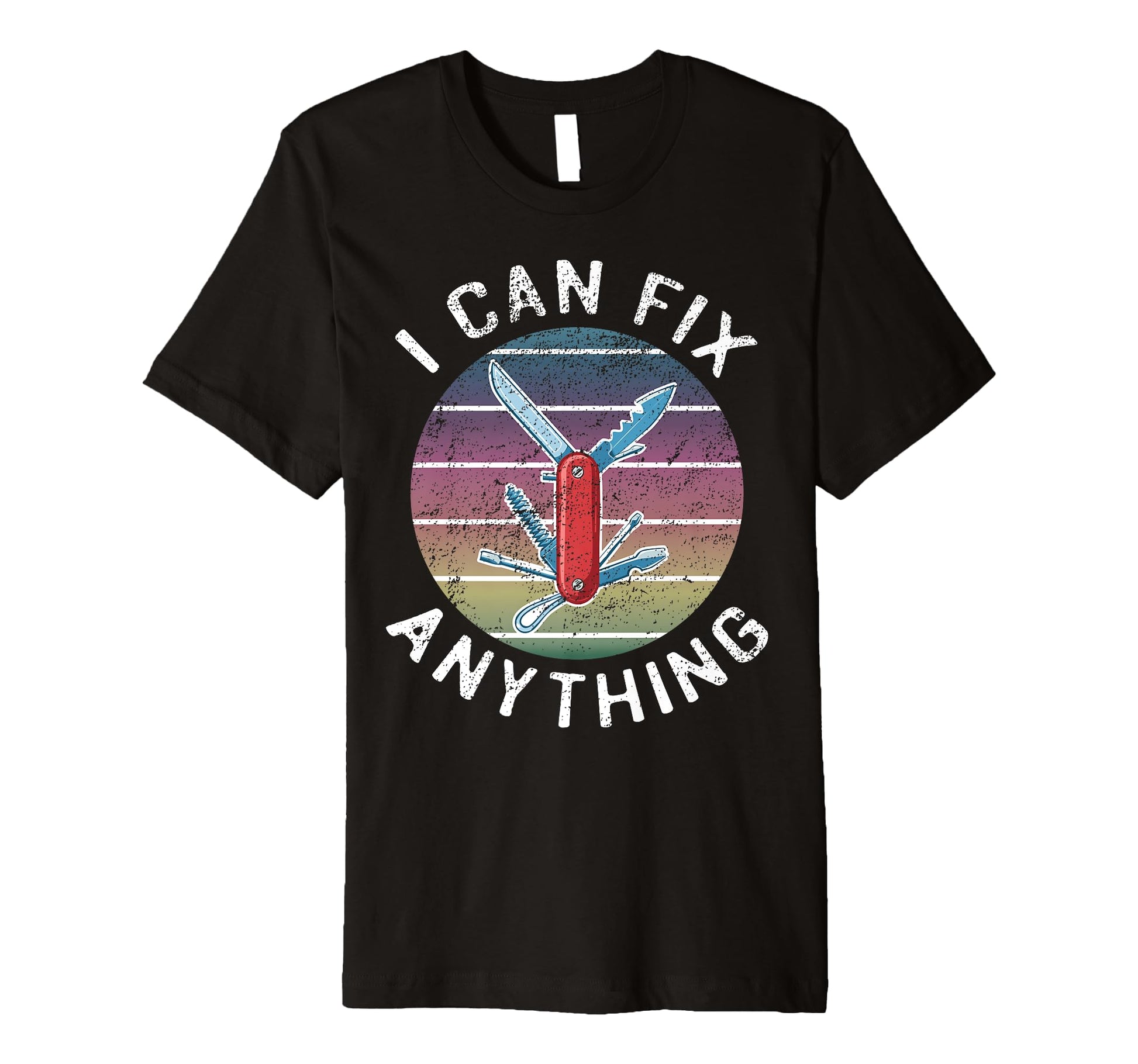 Swiss Army Knife Diy Dad Fathers Day Fix T-Shirt - Graphic Print Men Women - T-Shirt, Sweatshirt, Hoodie
