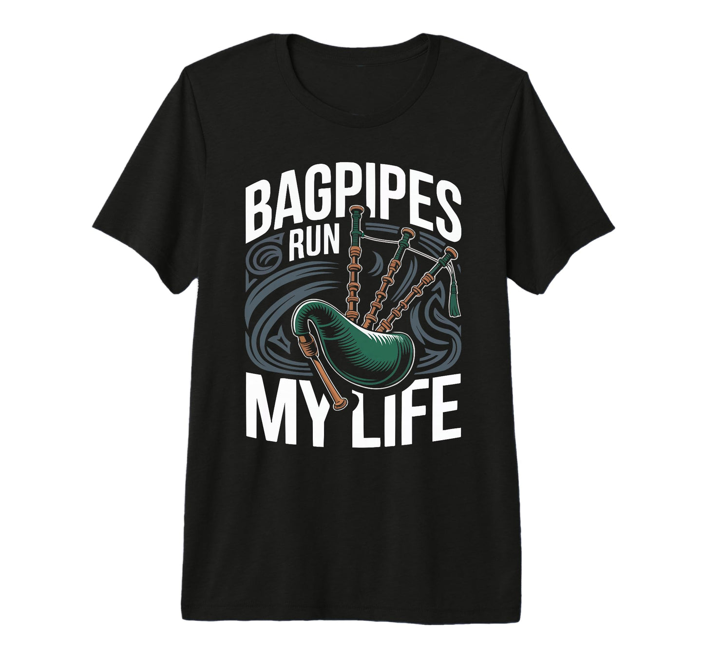 Bagpipe Player Musical Instrument T-Shirt - Fun Novelty Design for Adults - T-Shirt, Sweatshirt, Hoodie