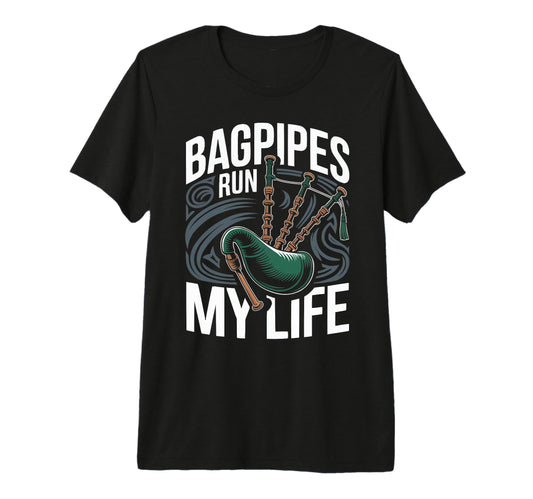 Bagpipe Player Musical Instrument T-Shirt - Fun Novelty Design for Adults - T-Shirt, Sweatshirt, Hoodie