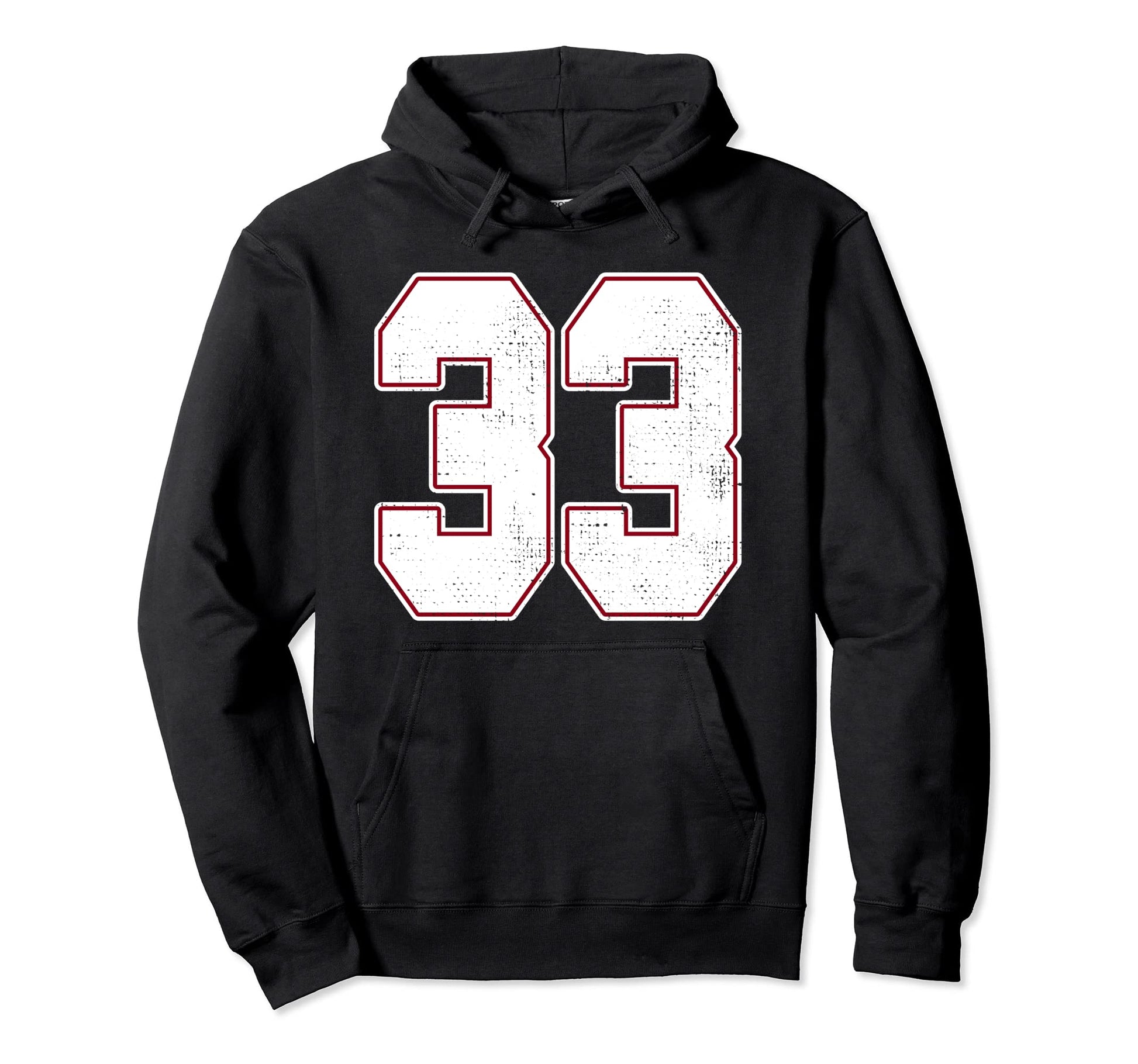 33 Outline Number 33 Varsity Fan Sports Hoodie - Unique Graphic for Adults - T-Shirt, Sweatshirt, Hoodie