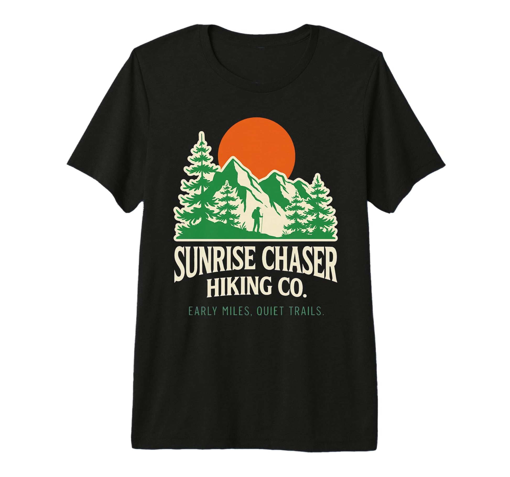 Funny Sunrise Chaser Hiking T-Shirt - Fun Novelty Design for Adults - T-Shirt, Sweatshirt, Hoodie