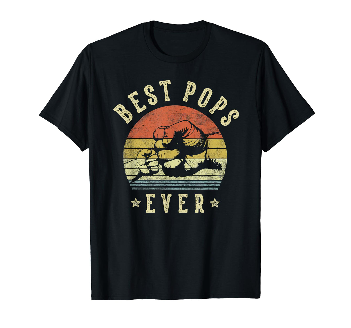 Best Pops Ever Fist Bump Pops T-Shirt - Custom Art Print Unisex - T-Shirt, Sweatshirt, Hoodie