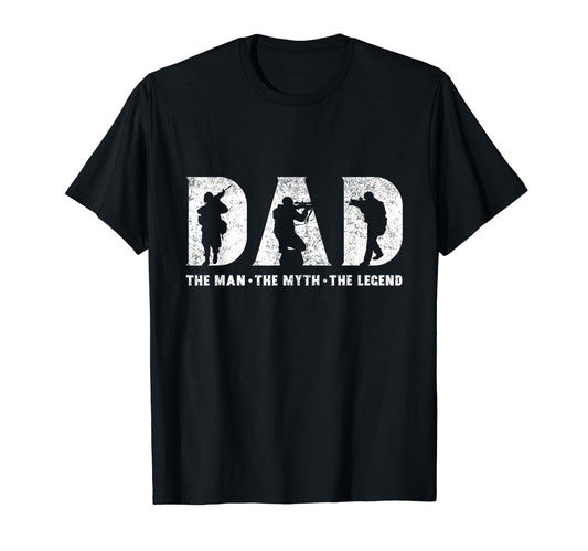 Airsoft Dad Myth Legend Fathers Day T-Shirt - Custom Art Print Men Women - T-Shirt, Sweatshirt, Hoodie