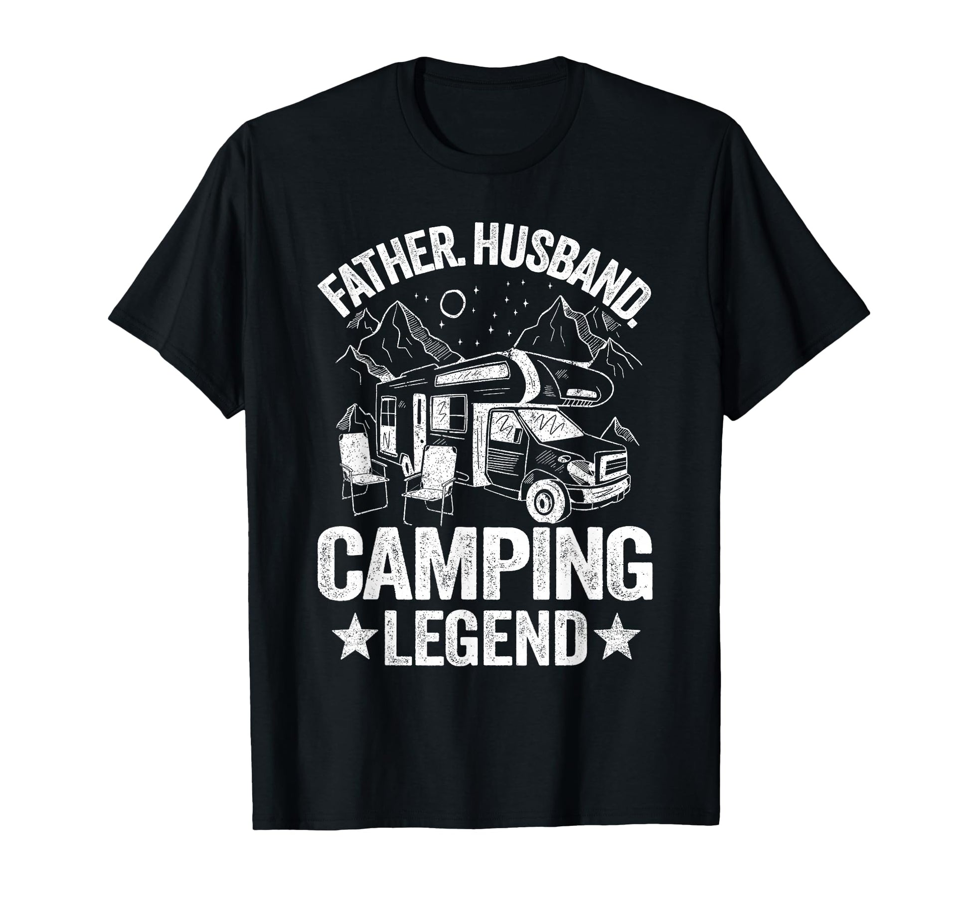 Father Husband Camping Legend Rv Camper T-Shirt - Unique Graphic Men Women - T-Shirt, Sweatshirt, Hoodie