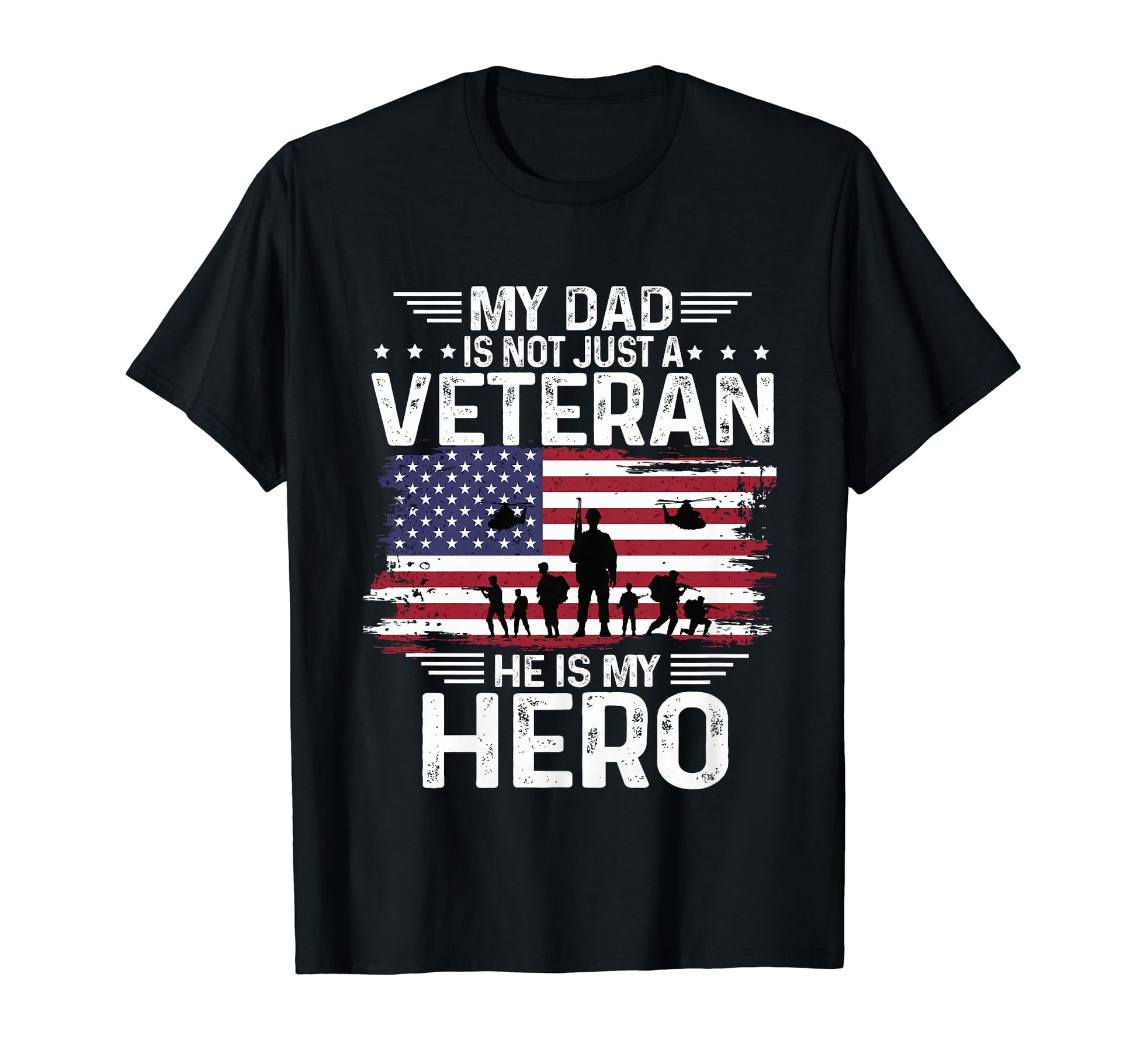 Honor And Proud My Dad Is Not Just T-Shirt - Aesthetic Graphic for Adults - T-Shirt, Sweatshirt, Hoodie