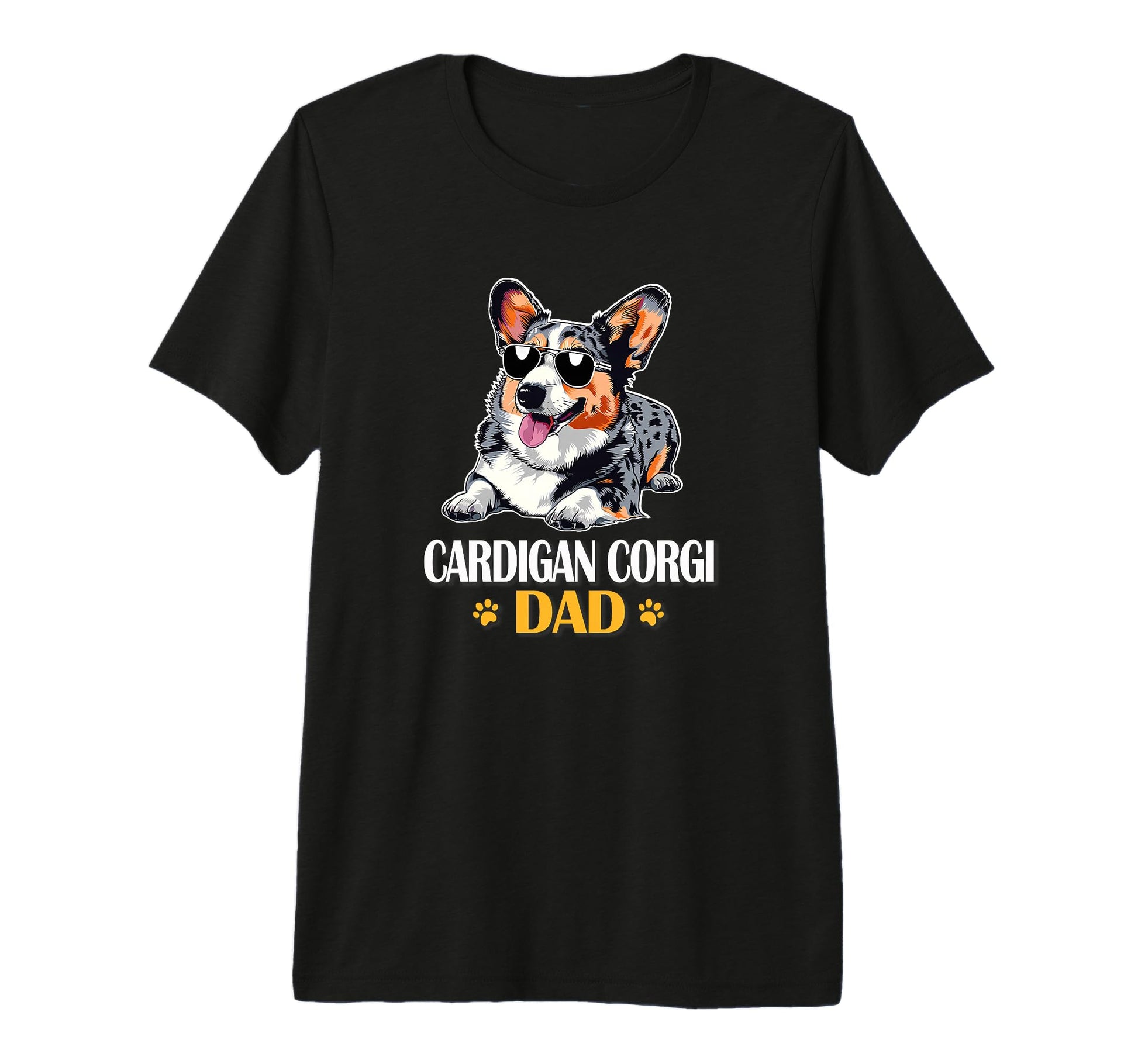 Mens Cardigan Corgi Dad Blue Merle T-Shirt - Aesthetic Graphic Men Women - T-Shirt, Sweatshirt, Hoodie