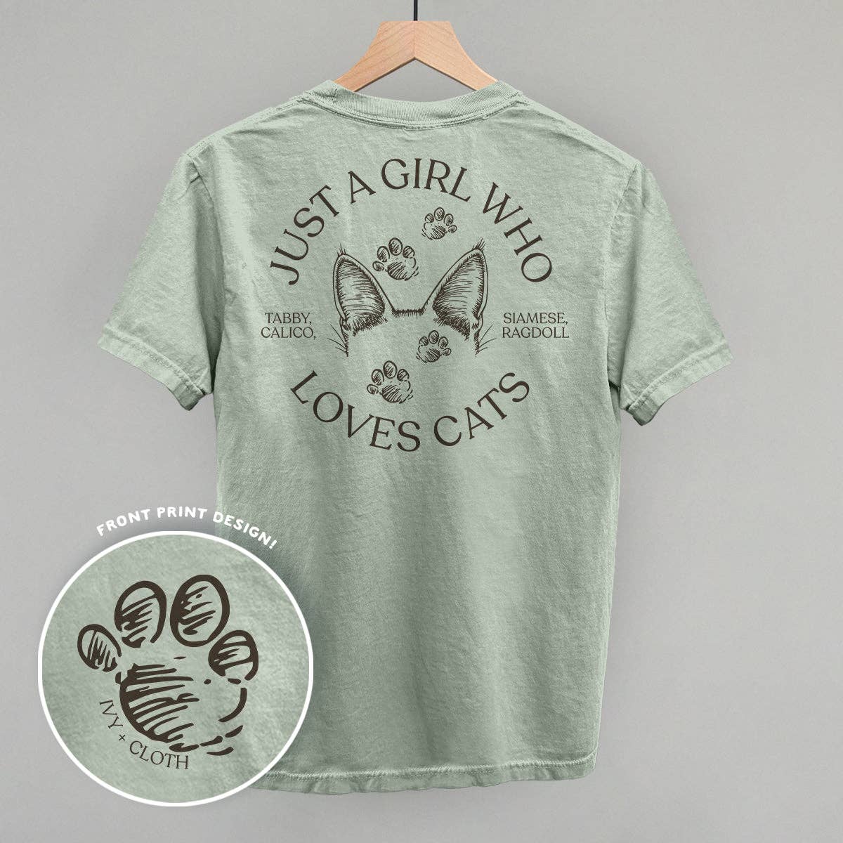 Just A Girl Who Loves Cats (Back Print) Unisex T-shirt, Sweatshirt, Hoodie, Long Sleeve Tee - T-Shirt, Sweatshirt, Hoodie