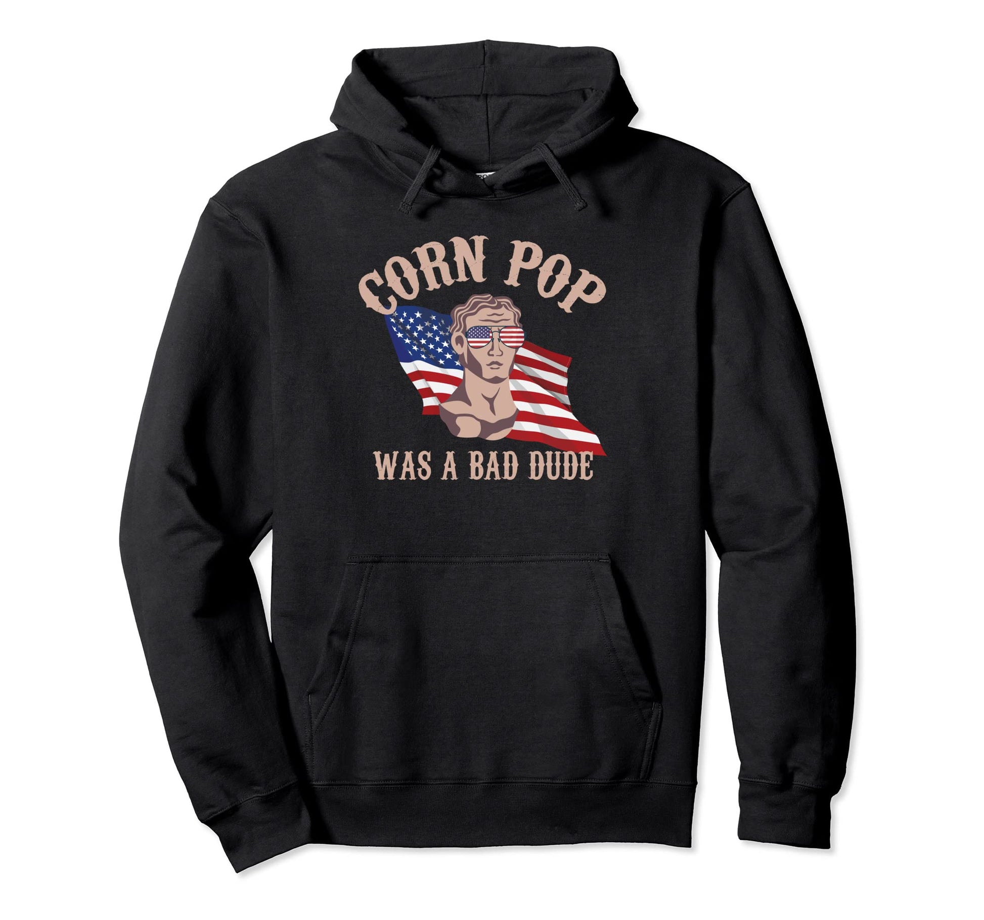 Us Flag Sunglasses Political Meme Corn Pop Hoodie - Unique Graphic Unisex - T-Shirt, Sweatshirt, Hoodie