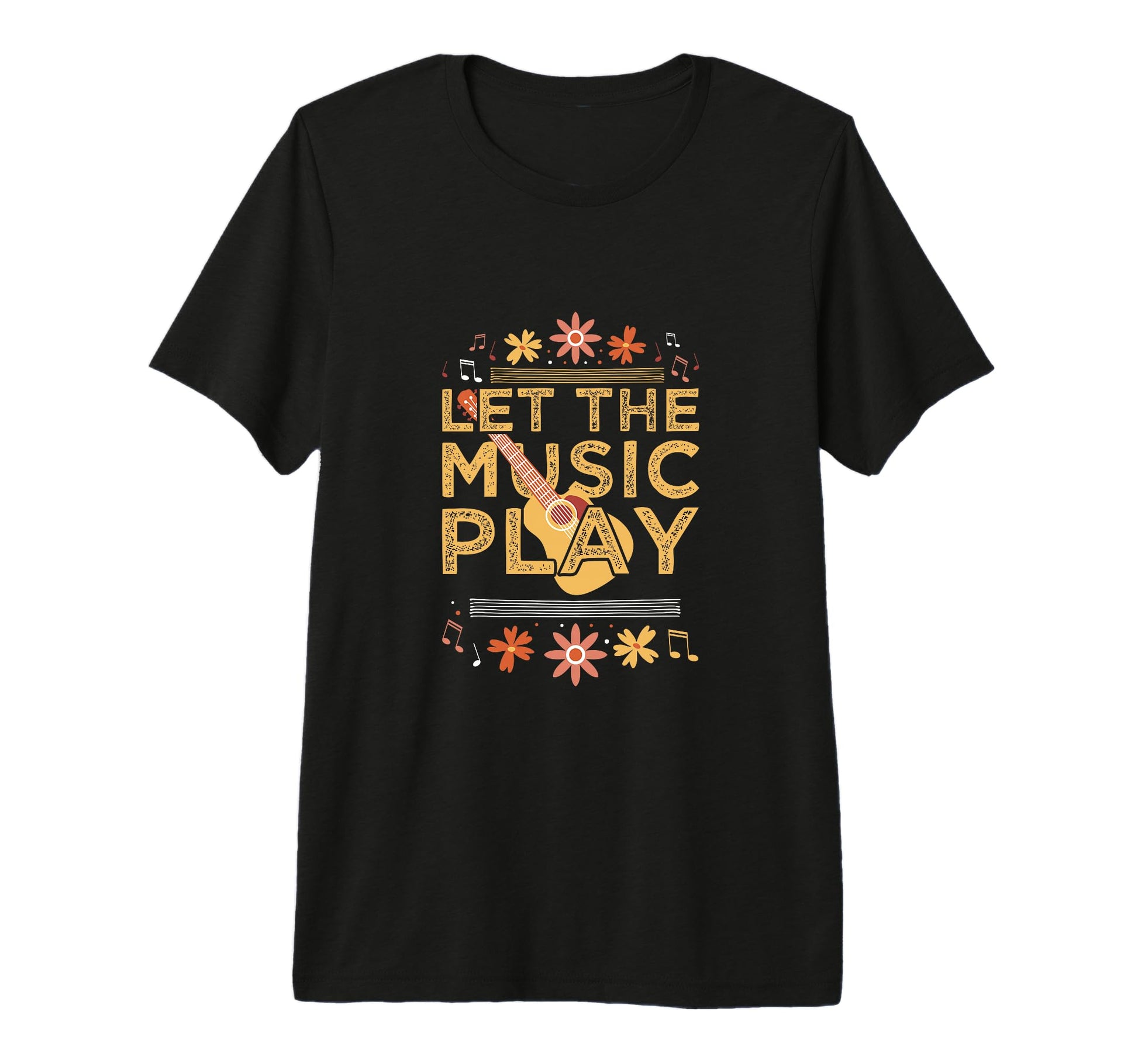 Let Music Play Music Lover T-Shirt - Casual Everyday Wear Men Women - T-Shirt, Sweatshirt, Hoodie