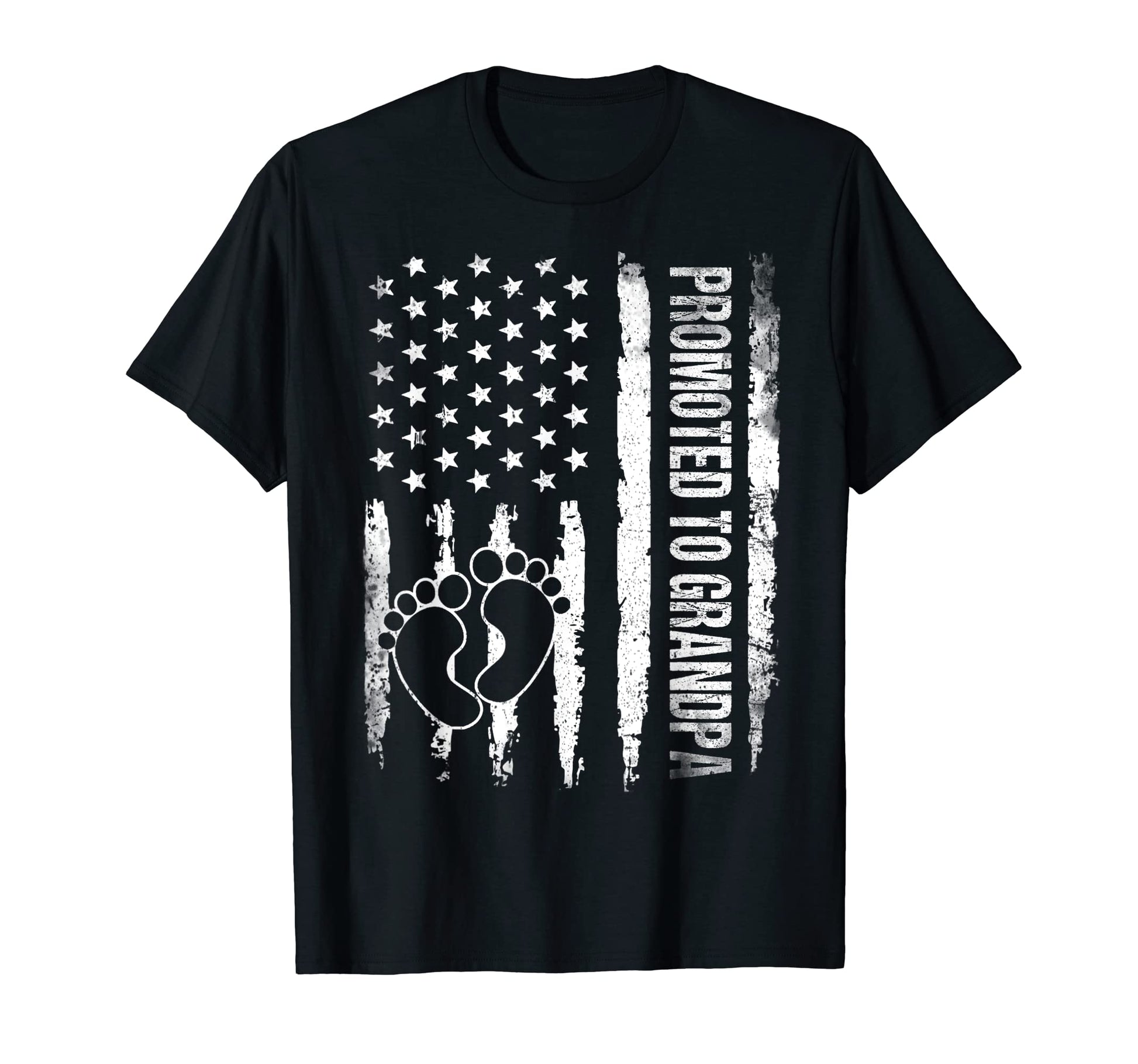 Promoted To Grandpa Est 2023 American T-Shirt - Graphic Print for Adults - T-Shirt, Sweatshirt, Hoodie