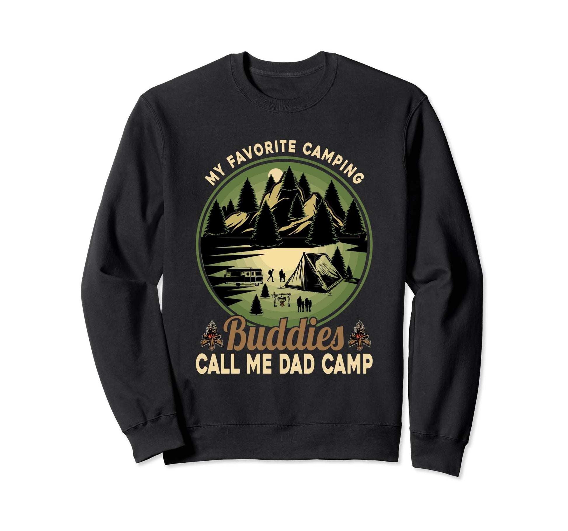 My Favorite Camping Buddies Call Sweatshirt - Novelty Apparel for Adults - T-Shirt, Sweatshirt, Hoodie