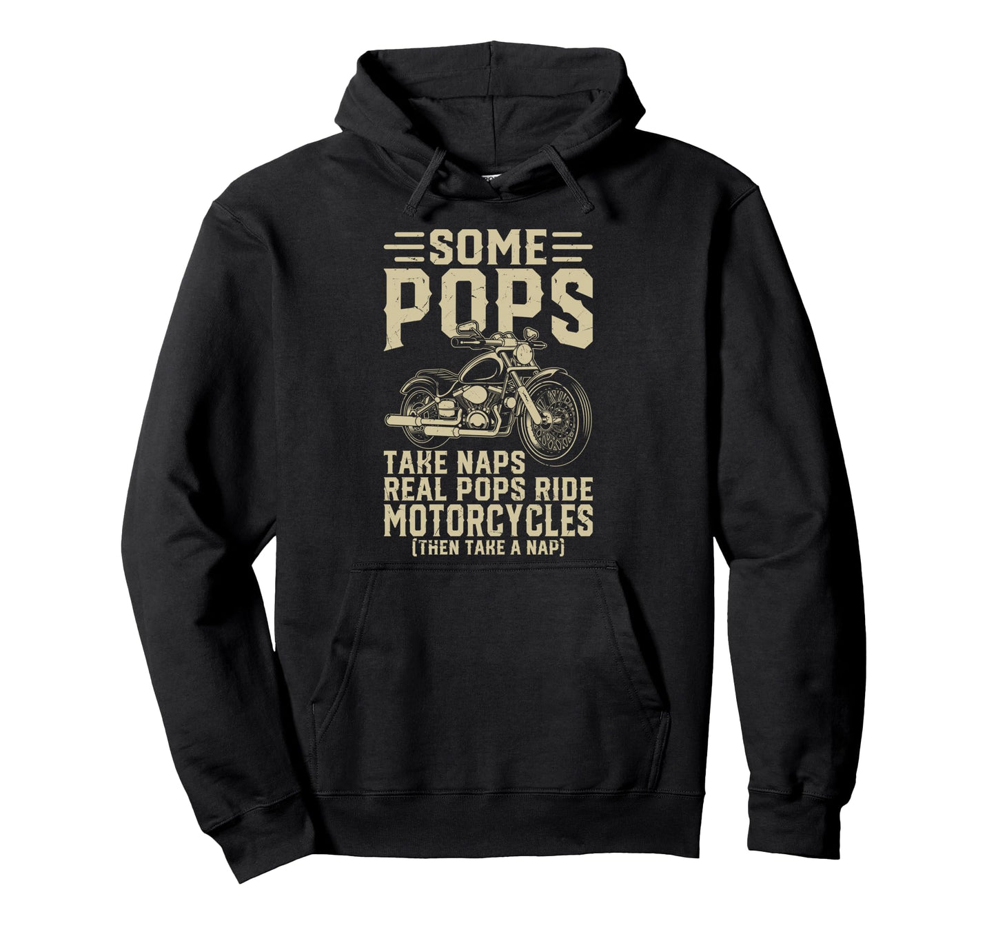 Real Pops Motorcycle Biker Dad Road Hoodie - Streetwear Style Men Women - T-Shirt, Sweatshirt, Hoodie