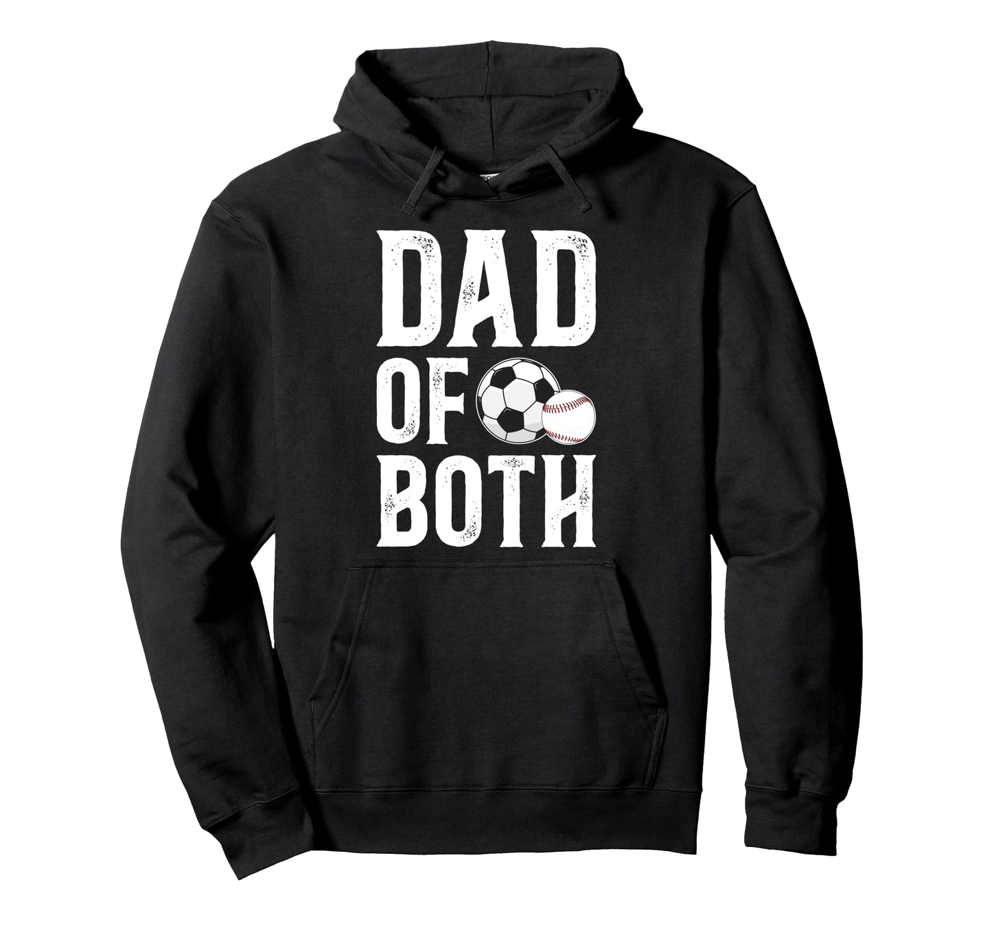 Dad Both Baseball Soccer Dad Ballers Hoodie - Graphic Print Unisex - T-Shirt, Sweatshirt, Hoodie