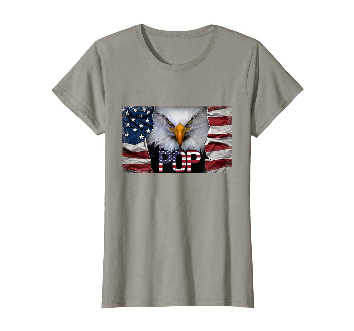 Womens Pop Eagle American Bald T-Shirt - Aesthetic Graphic for Adults - T-Shirt, Sweatshirt, Hoodie