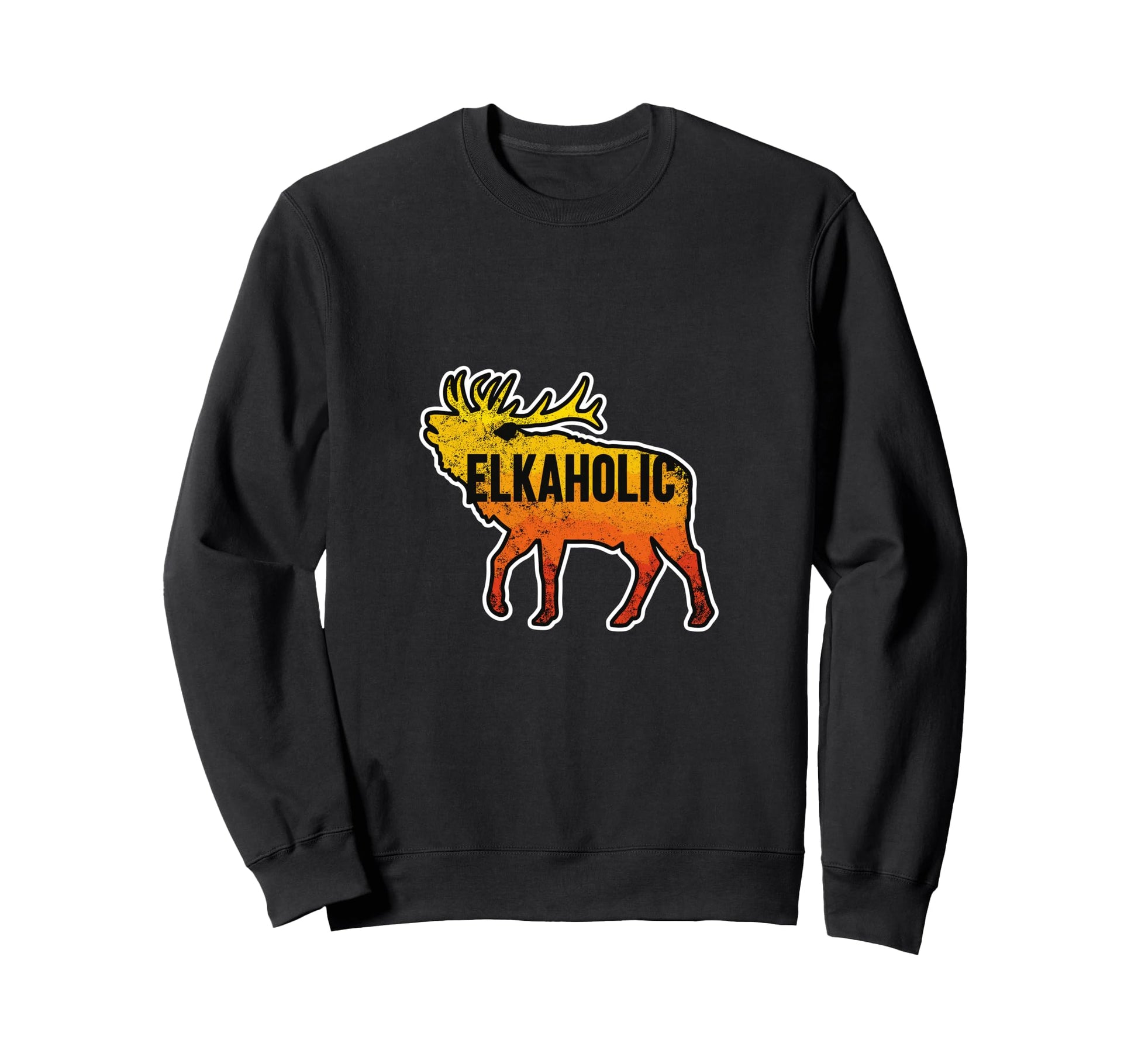 Funny Elk Hunting Elkaholic Deer Sweatshirt - Unique Graphic Men Women - T-Shirt, Sweatshirt, Hoodie