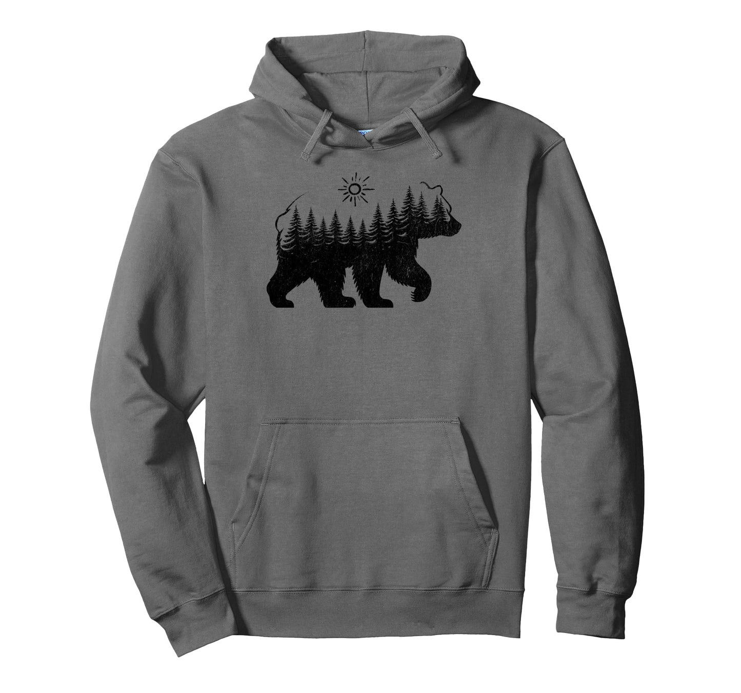 Forest Bear Camping Fishing Fathers Day Hoodie - Fun Novelty Design Unisex - T-Shirt, Sweatshirt, Hoodie