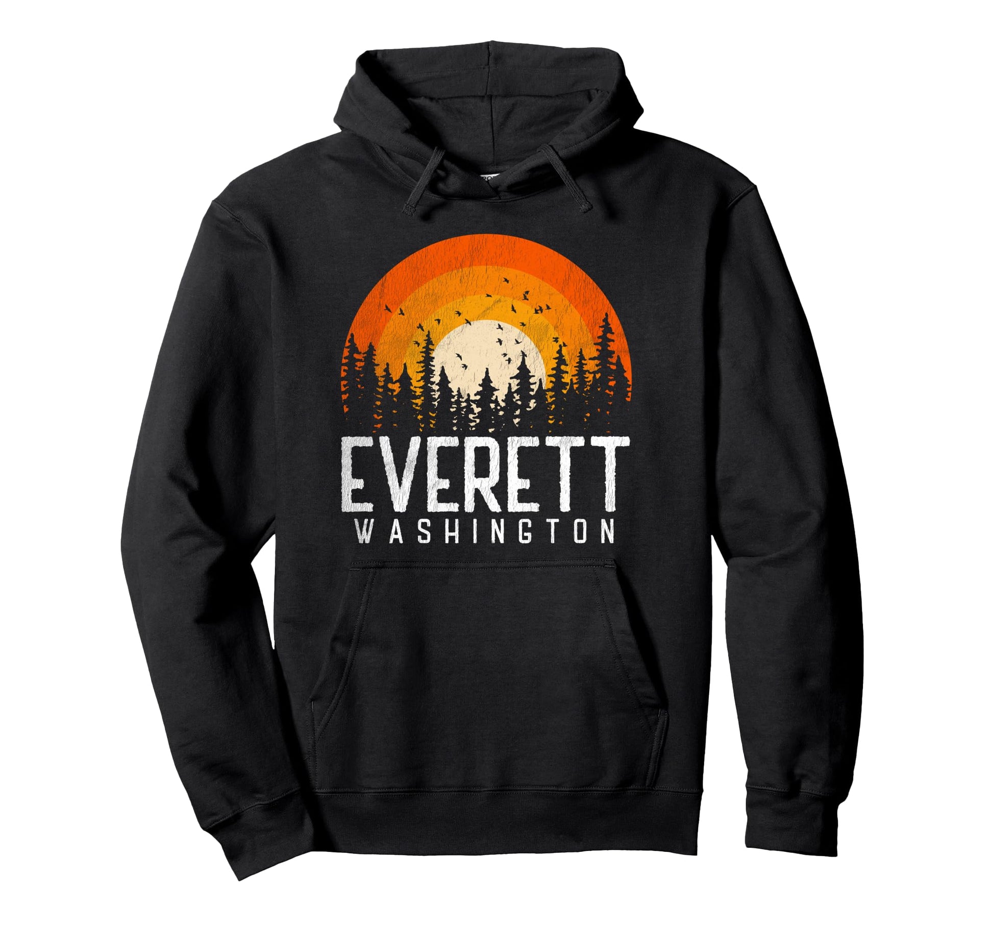 Everett Washington Wa 70S 80S 90S Hoodie - Streetwear Style for Adults - T-Shirt, Sweatshirt, Hoodie