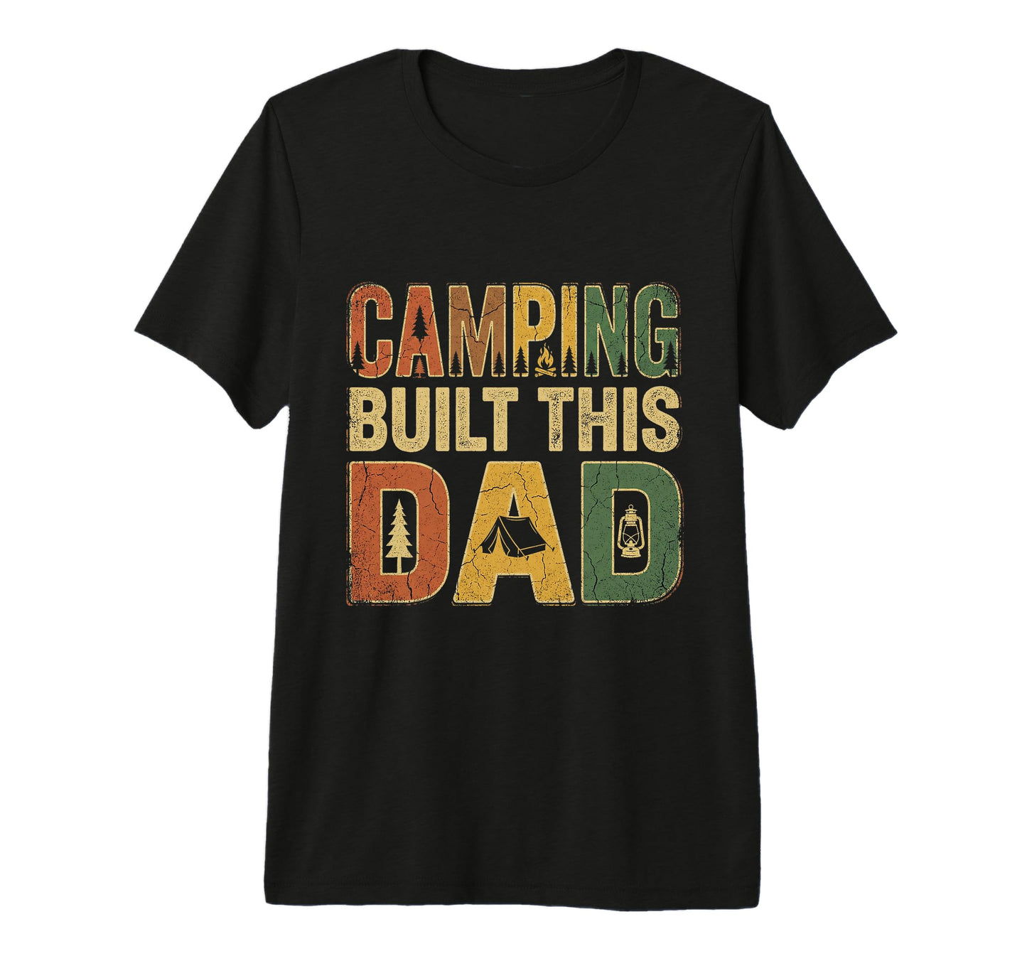 Mens Funny Dad Camping Outdoor Gift T-Shirt - Minimalist Print for Adults - T-Shirt, Sweatshirt, Hoodie