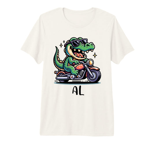 Al Fun Alligator Motorcycle Name Al T-Shirt - Aesthetic Graphic for Adults - T-Shirt, Sweatshirt, Hoodie