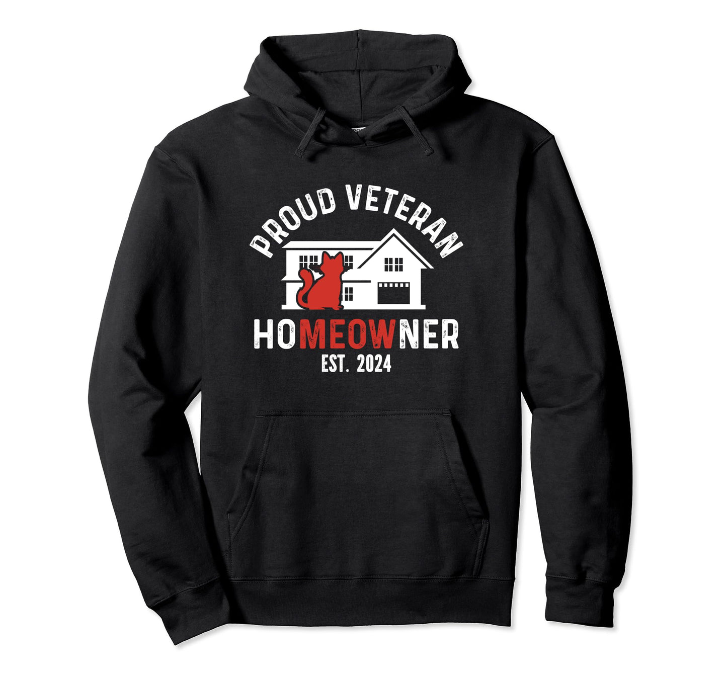 Veteran Homeowner Cat Lover 2024 Cat Hoodie - Custom Art Print Men Women - T-Shirt, Sweatshirt, Hoodie