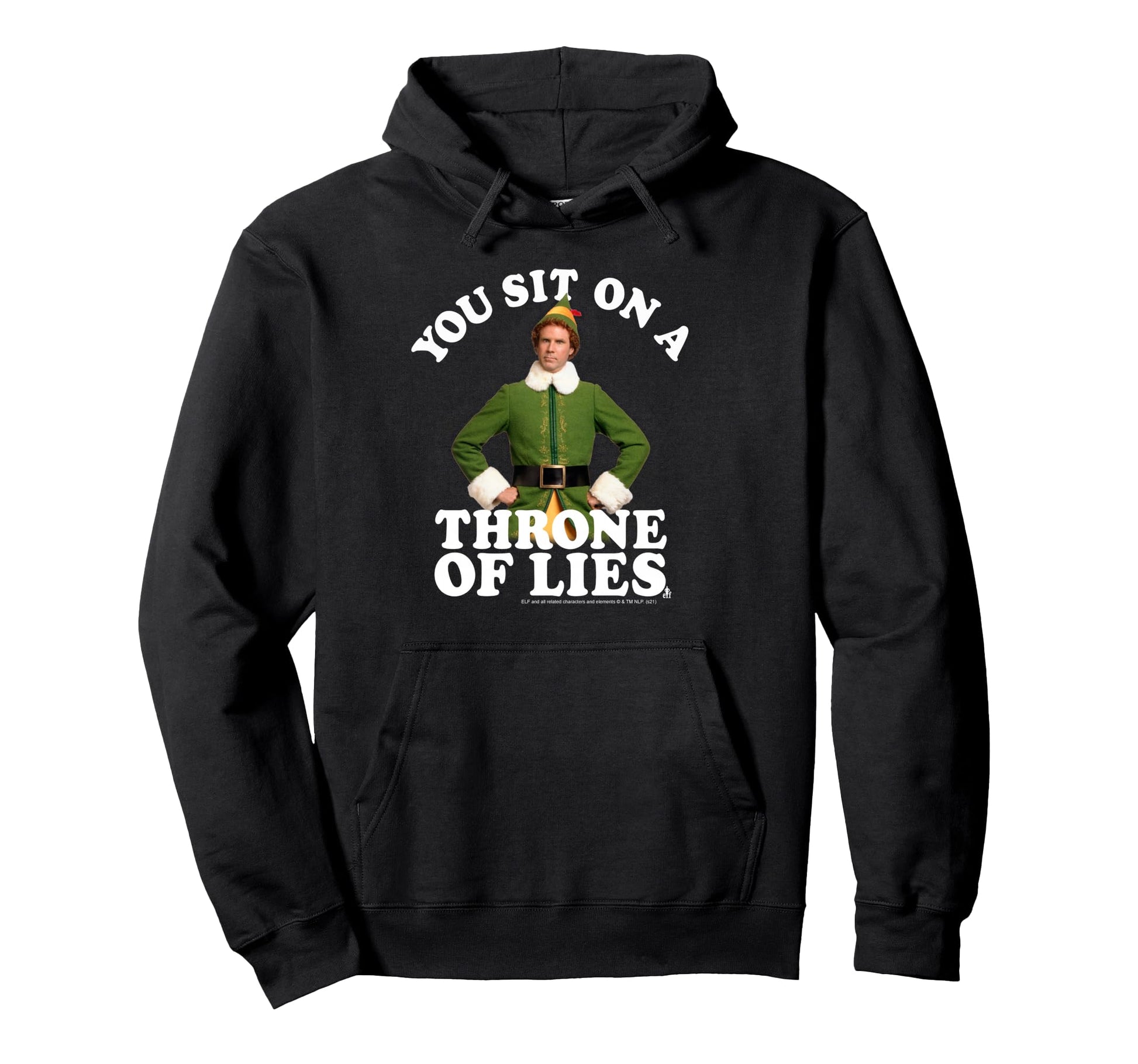 Elf You Sit Throne Lies Movie Hoodie - Graphic Print Unisex - T-Shirt, Sweatshirt, Hoodie