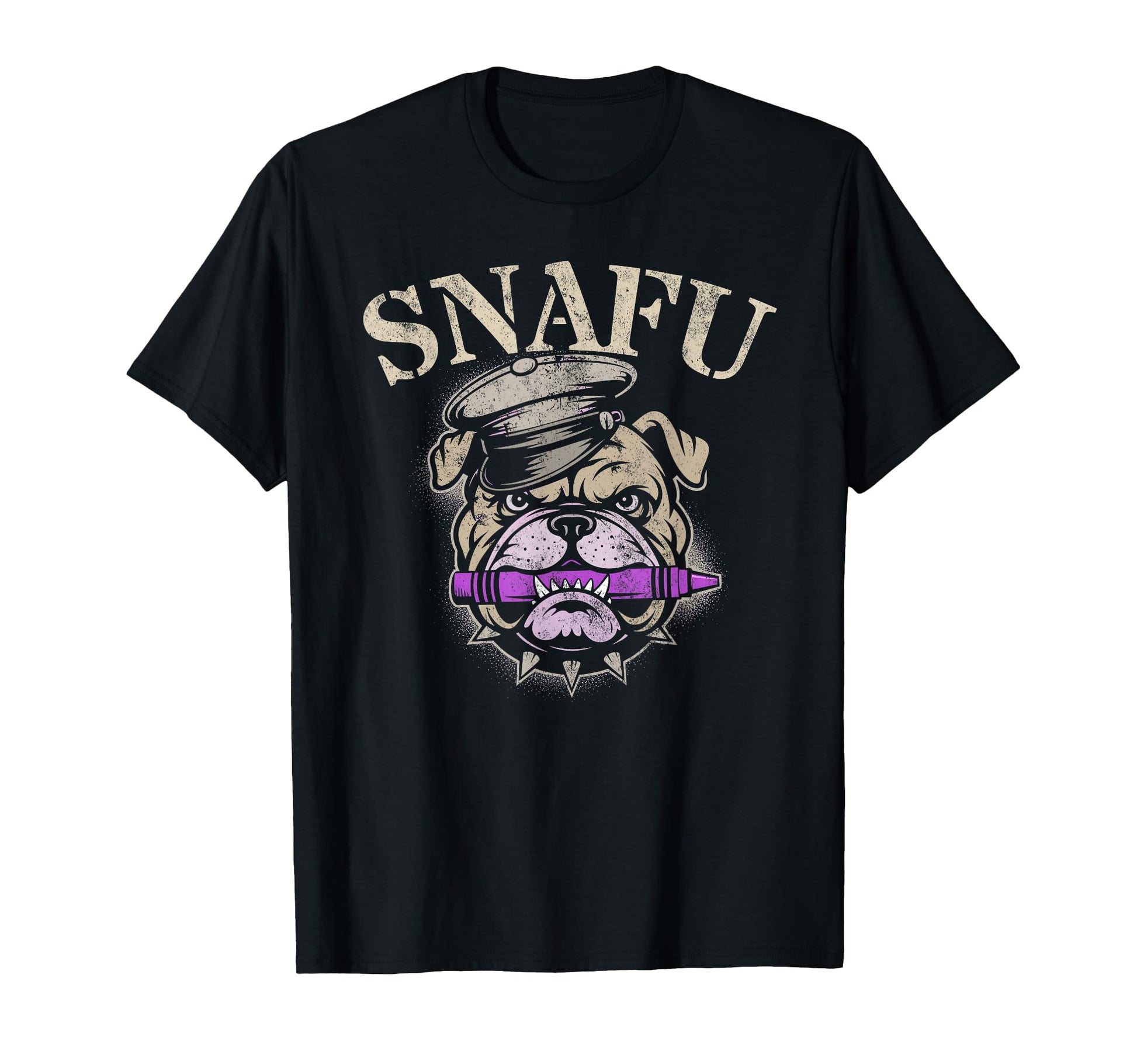 Bulldog Snafu I Eat Crayons Eater T-Shirt - Aesthetic Graphic for Adults - T-Shirt, Sweatshirt, Hoodie