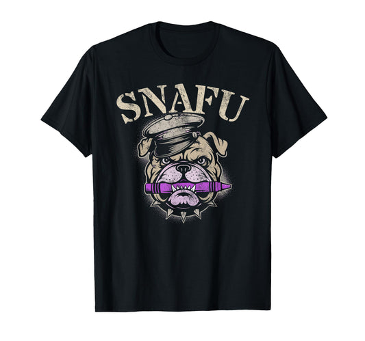 Bulldog Snafu I Eat Crayons Eater T-Shirt - Aesthetic Graphic for Adults - T-Shirt, Sweatshirt, Hoodie