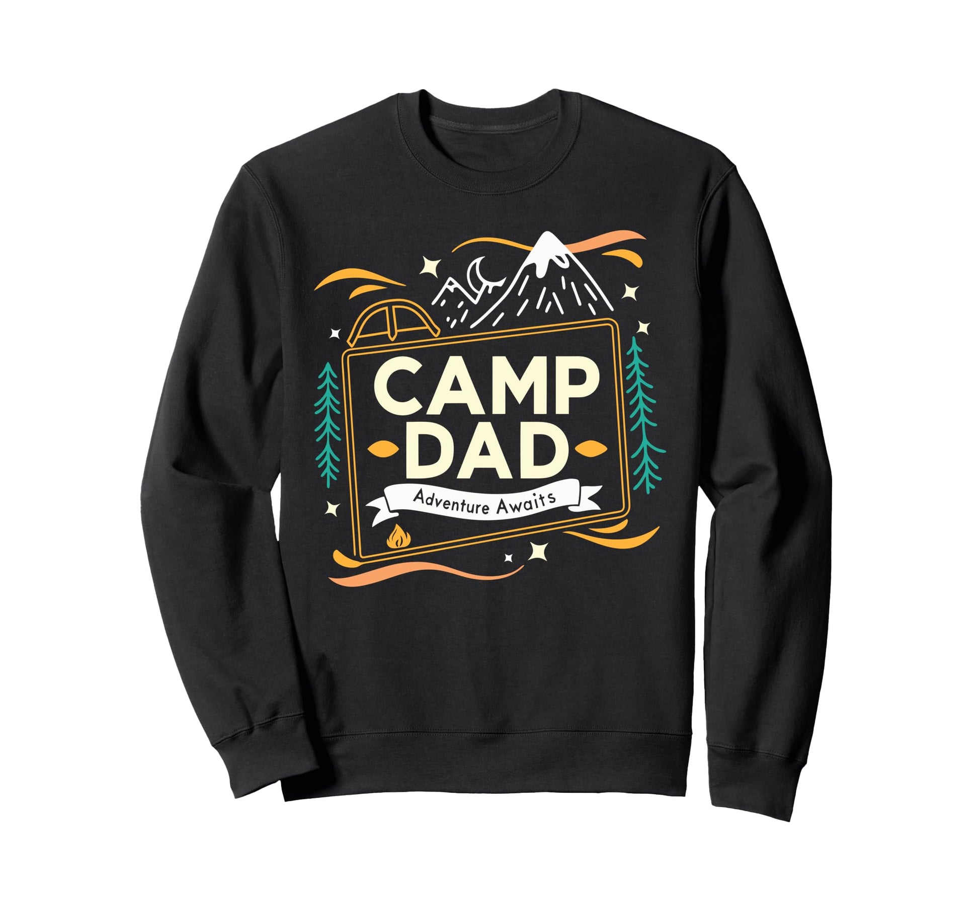 Camping Dad Adventure Awaits Sweatshirt - Minimalist Print Men Women - T-Shirt, Sweatshirt, Hoodie