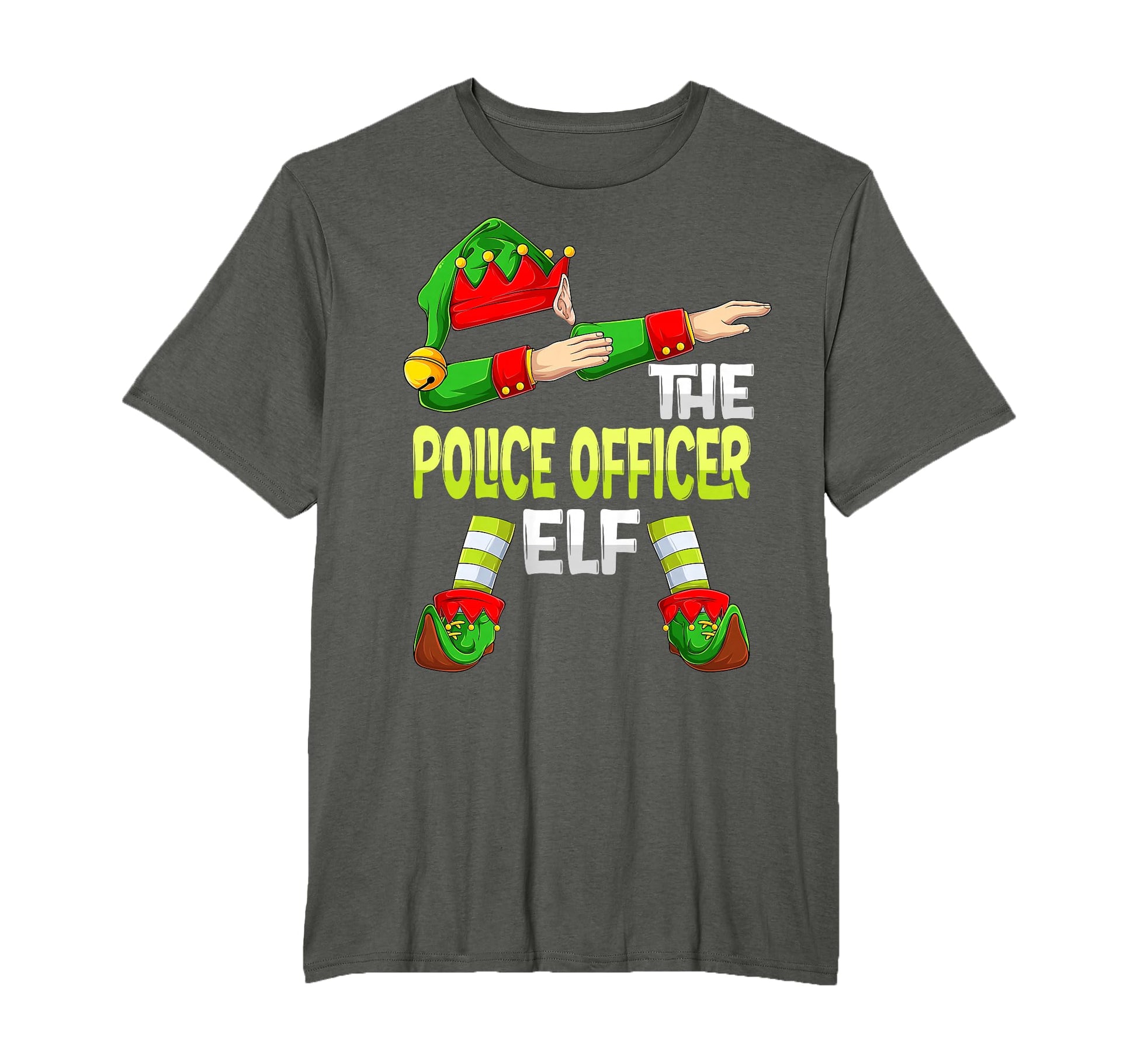 Dabbing Elf Policeman Police Officer T-Shirt - Unique Graphic for Adults - T-Shirt, Sweatshirt, Hoodie