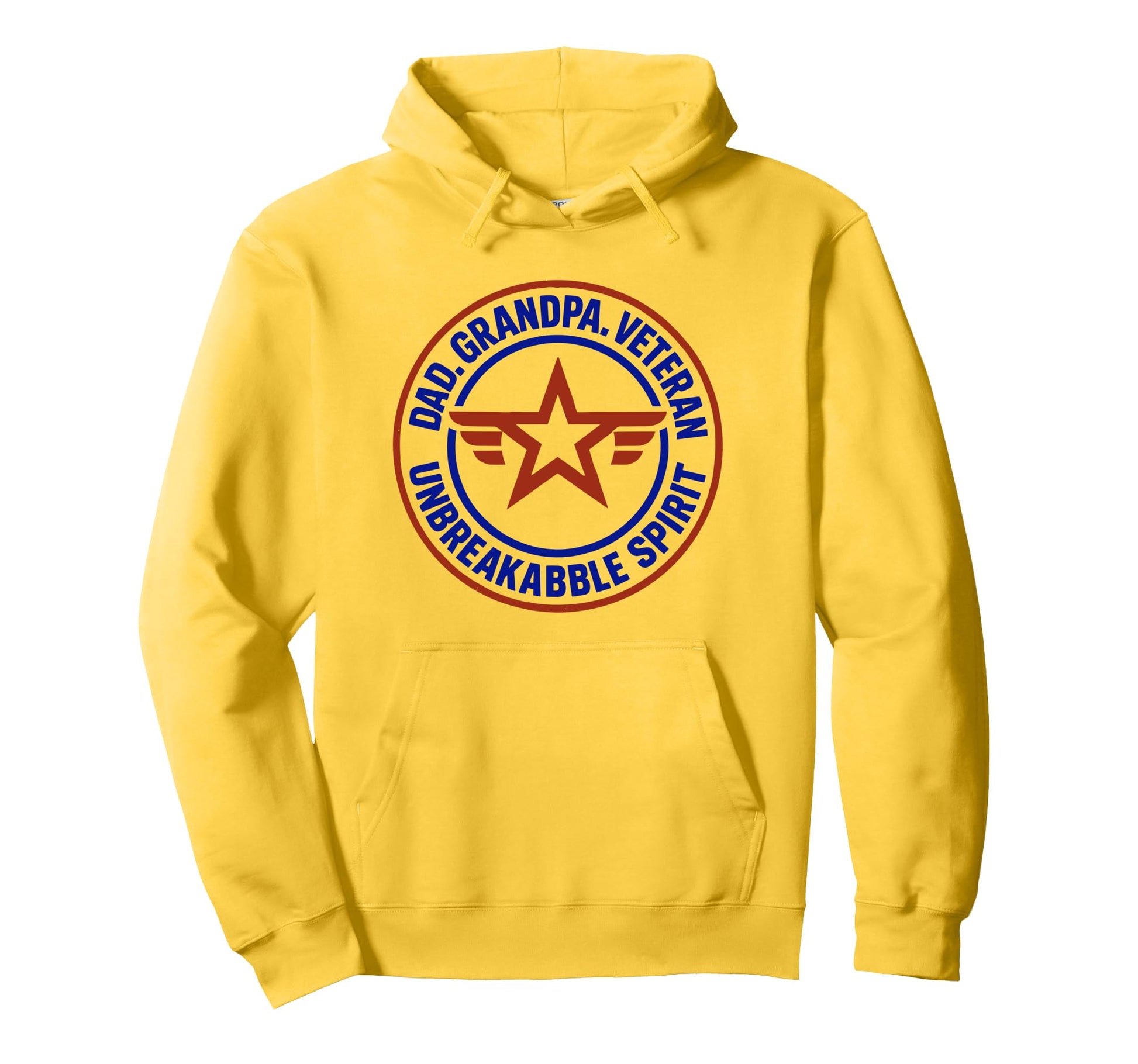 Dad Grandpa Veteran Patriotic Fathers Day Hoodie - Unique Graphic Unisex - T-Shirt, Sweatshirt, Hoodie
