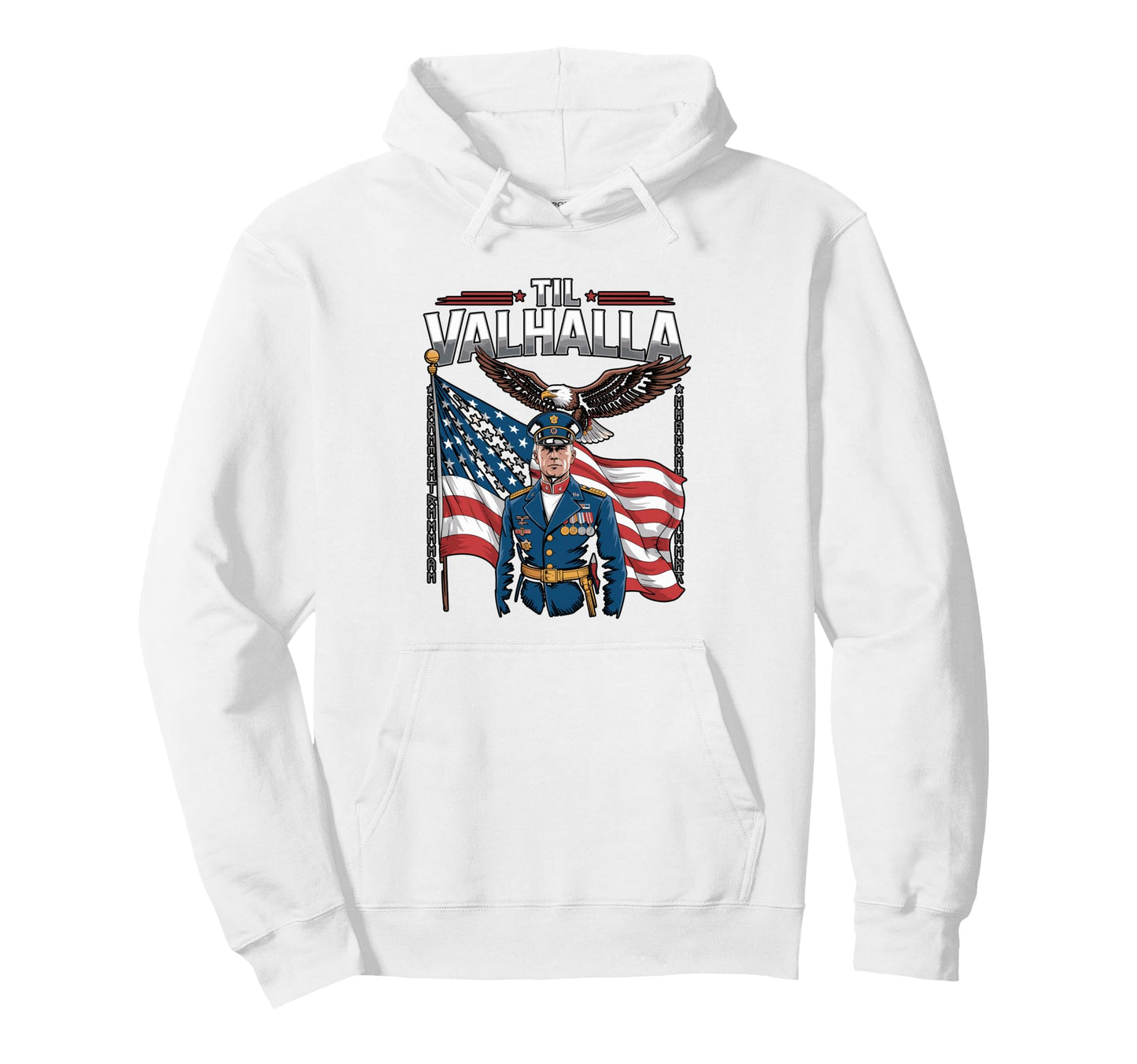 Us American Til Valhalla Proud Veteran Hoodie - Trendy Graphic Men Women - T-Shirt, Sweatshirt, Hoodie