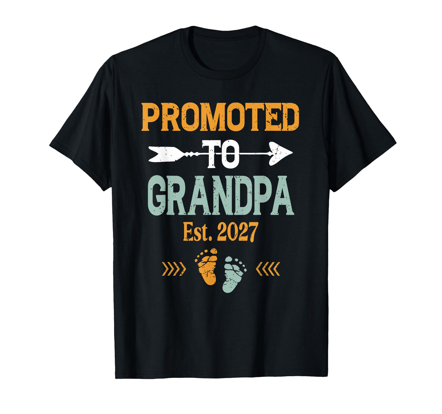 Mens Promoted To Grandpa 2027 T-Shirt - Casual Everyday Wear Unisex - T-Shirt, Sweatshirt, Hoodie