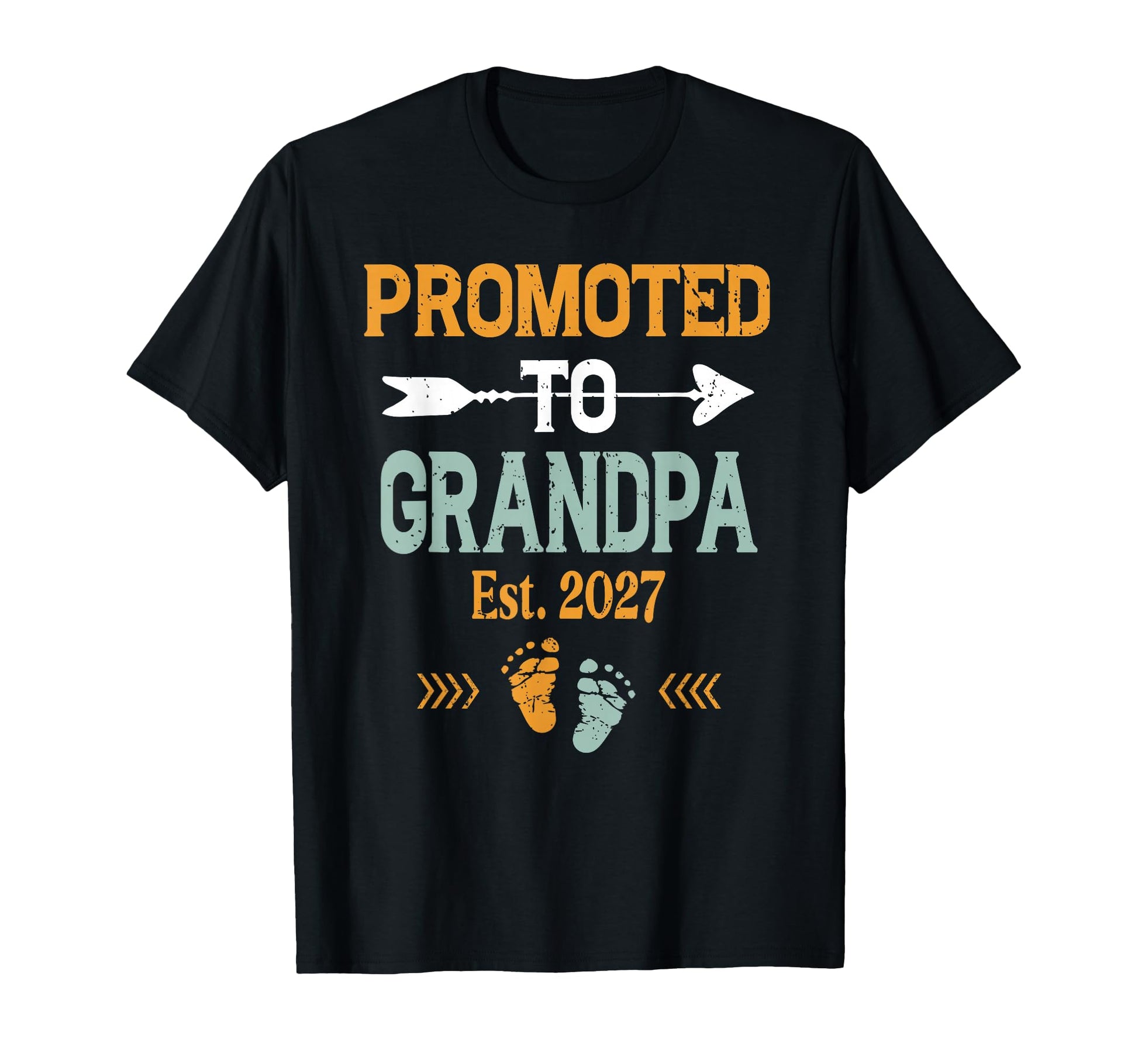 Mens Promoted To Grandpa 2027 T-Shirt - Casual Everyday Wear Unisex - T-Shirt, Sweatshirt, Hoodie