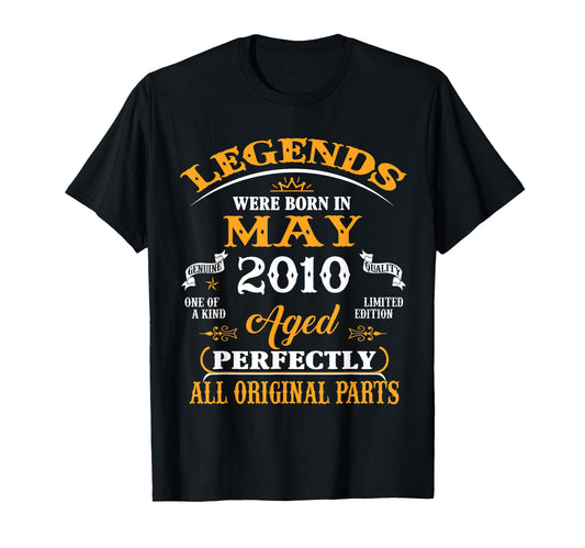 16Th Birthday Gift Legend Born May 2010 T-Shirt - Custom Art Print Unisex - T-Shirt, Sweatshirt, Hoodie