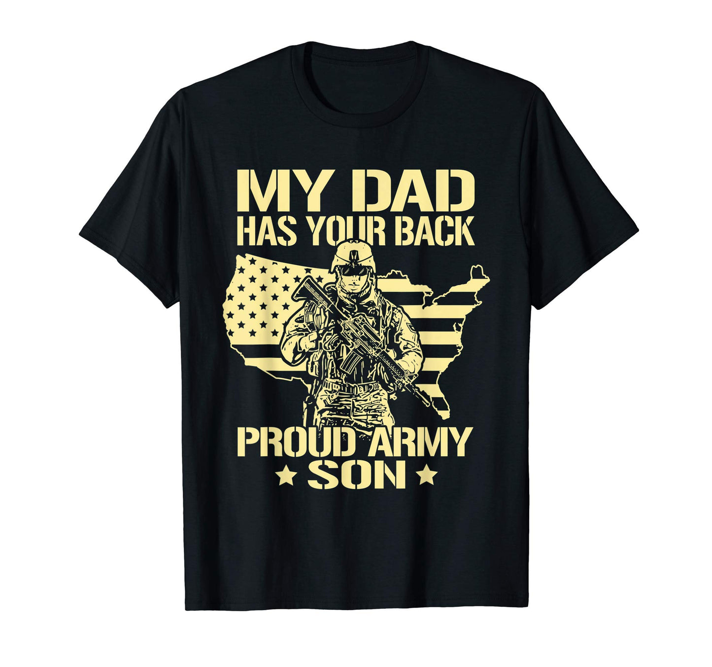 My Dad Has Your Back Patriotic Proud T-Shirt - Custom Art Print Unisex - T-Shirt, Sweatshirt, Hoodie